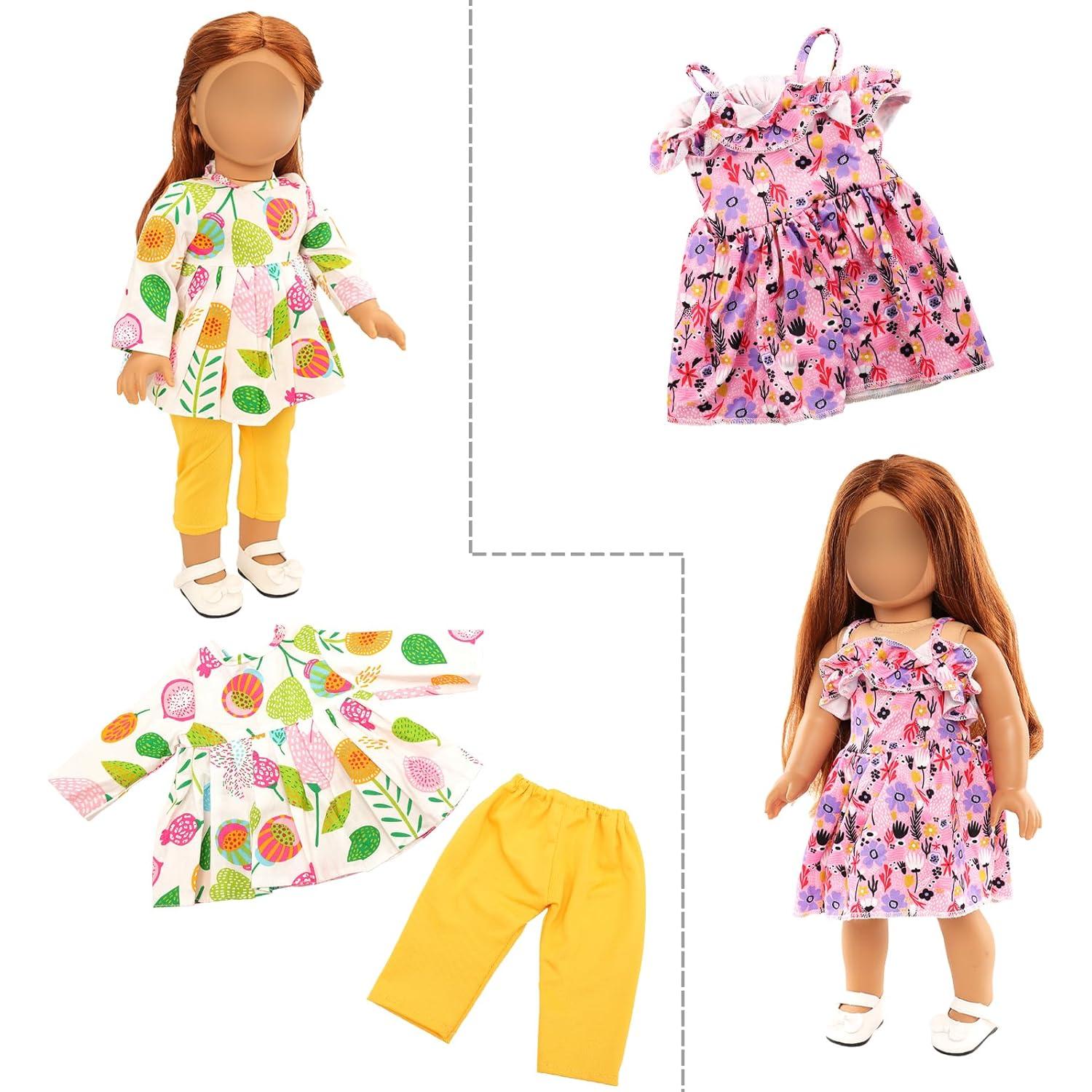 BARWA Ropa para Muñecas 45-46 cm 5 Conjuntos y Zapatos