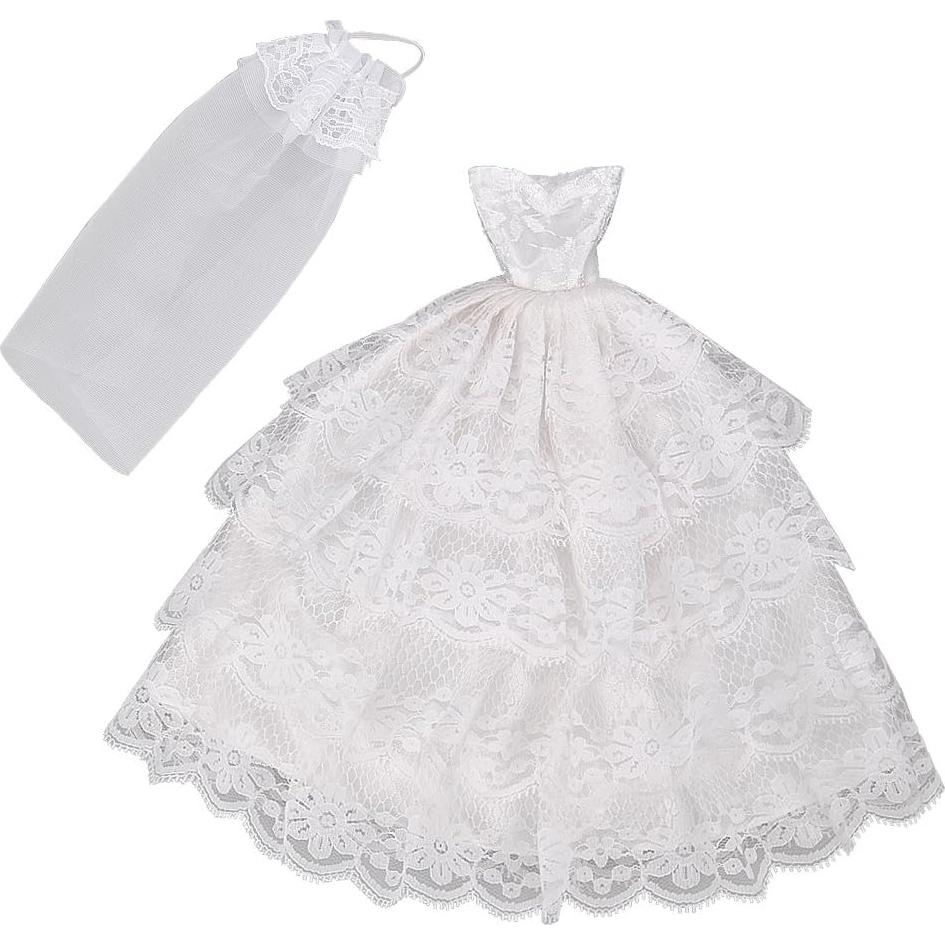 Vestido de Fiesta E-TING para Muñecas 29 cm Blanco
