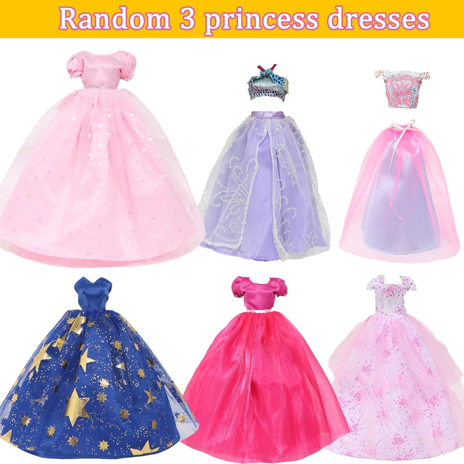 60 Piezas Ropa de Muñeca QBPKQY Vestidos y Accesorios