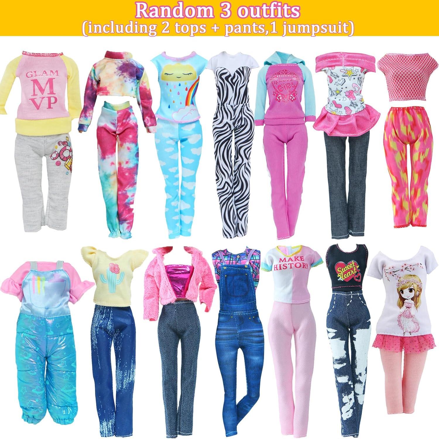 60 Piezas Ropa de Muñeca QBPKQY Vestidos y Accesorios