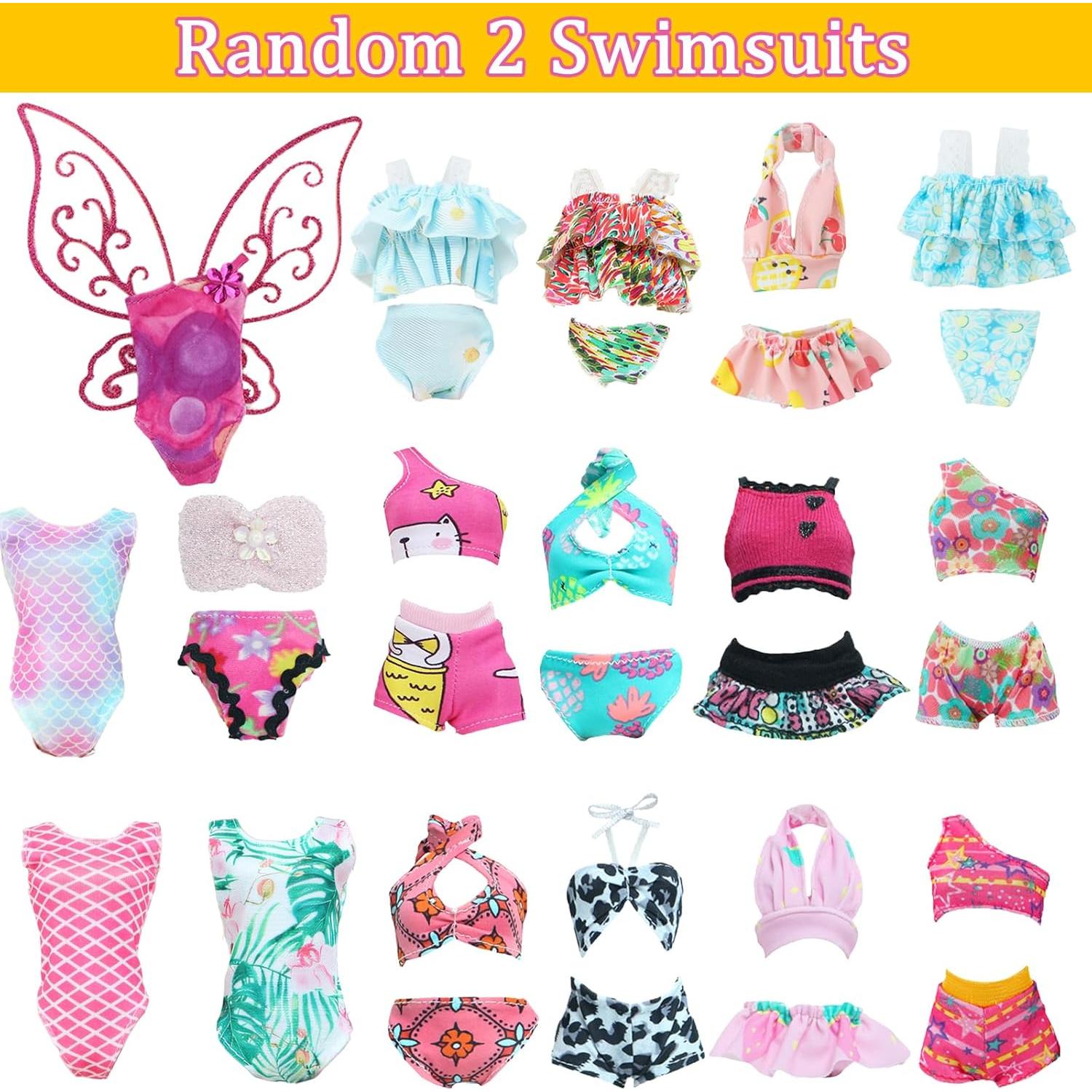 60 Piezas Ropa de Muñeca QBPKQY Vestidos y Accesorios