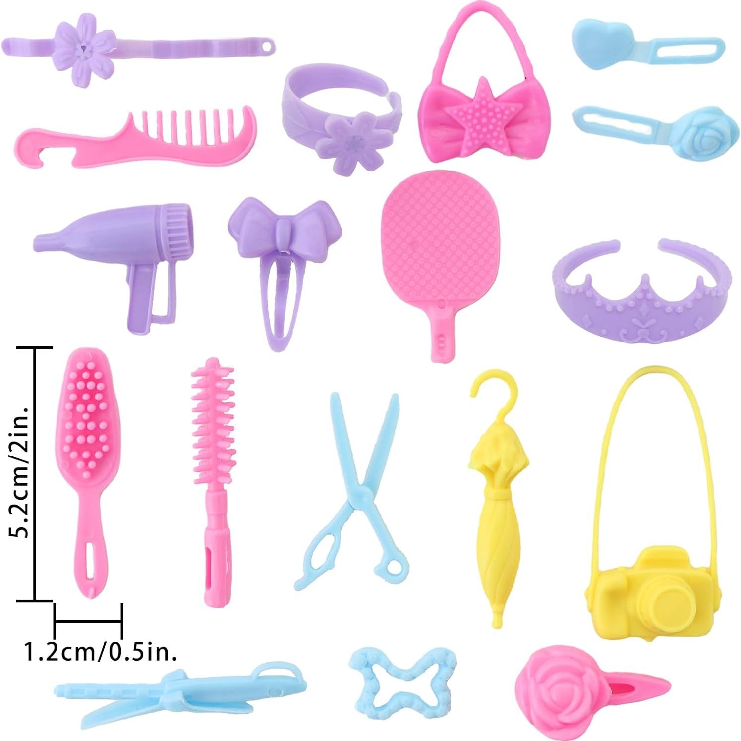 60 Piezas Ropa de Muñeca QBPKQY Vestidos y Accesorios