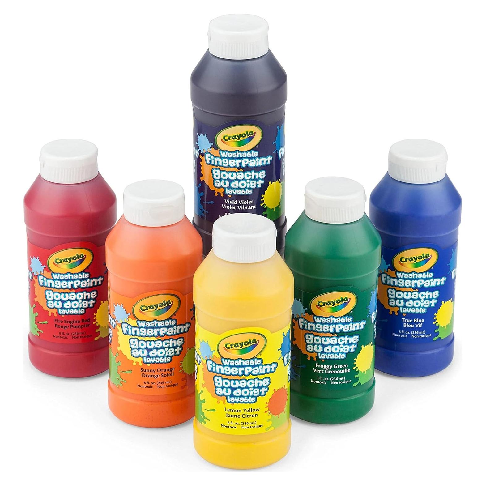 Set de Pinturas de Dedos Lavables Crayola 6 Colores 240 ml