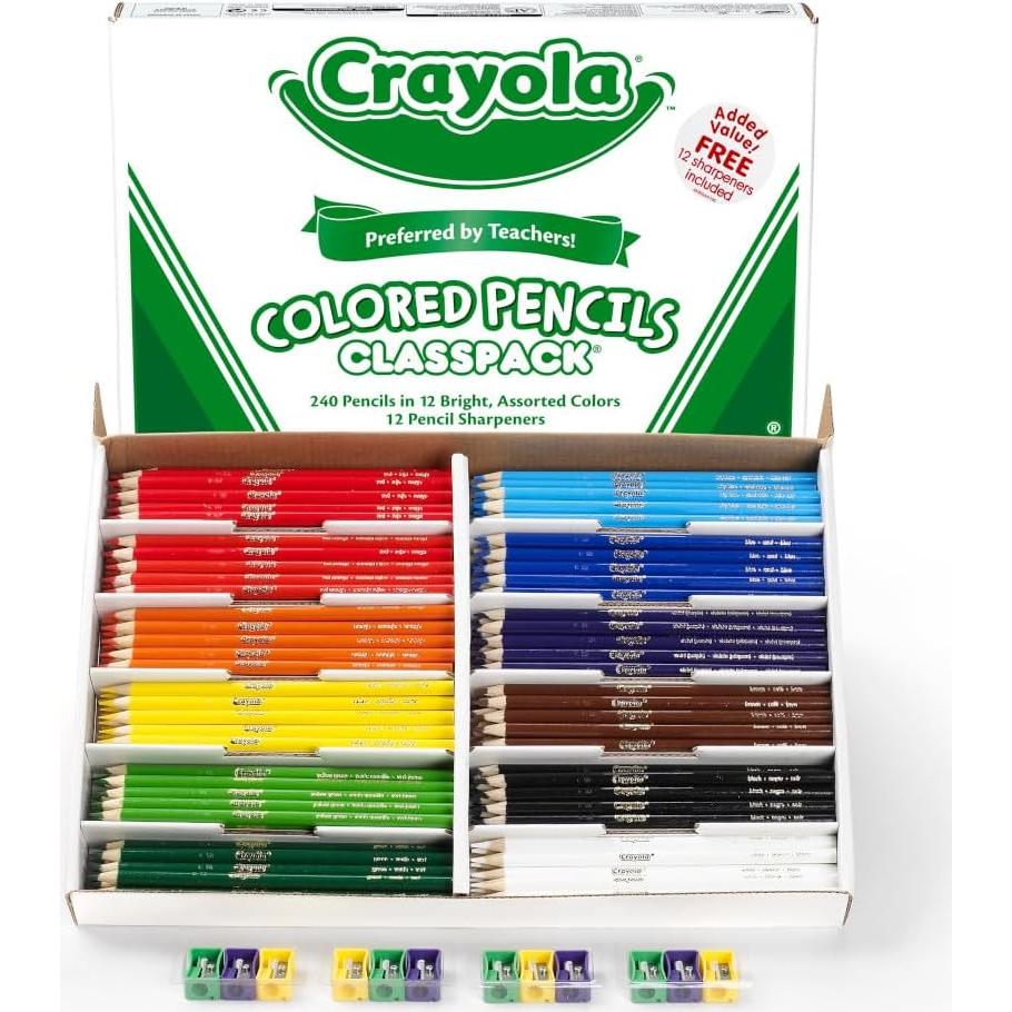 Lápices de Colores Crayola Classpack 240 Ct, No Tóxicos