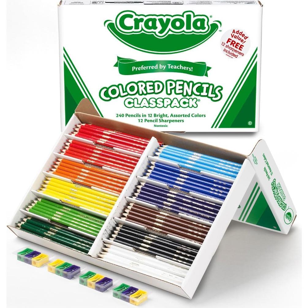Lápices de Colores Crayola Classpack 240 Ct, No Tóxicos
