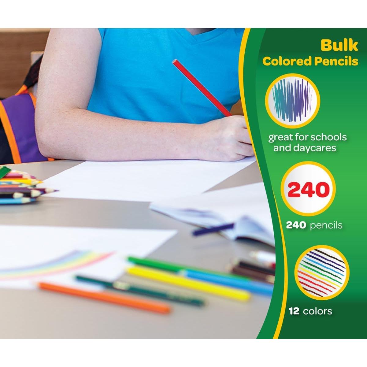 Lápices de Colores Crayola Classpack 240 Ct, No Tóxicos