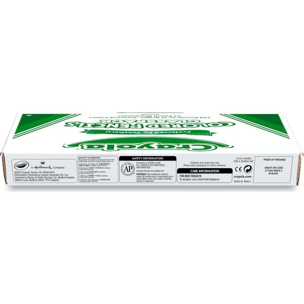 Lápices de Colores Crayola Classpack 240 Ct, No Tóxicos