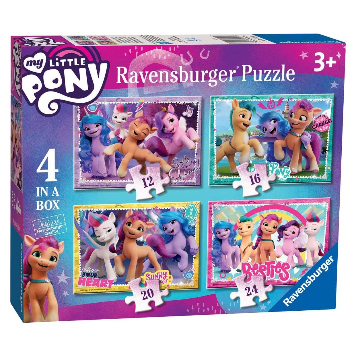 Rompecabezas Ravensburger Mi Pequeño Pony 4 en 1 - 12 a 24 Piezas