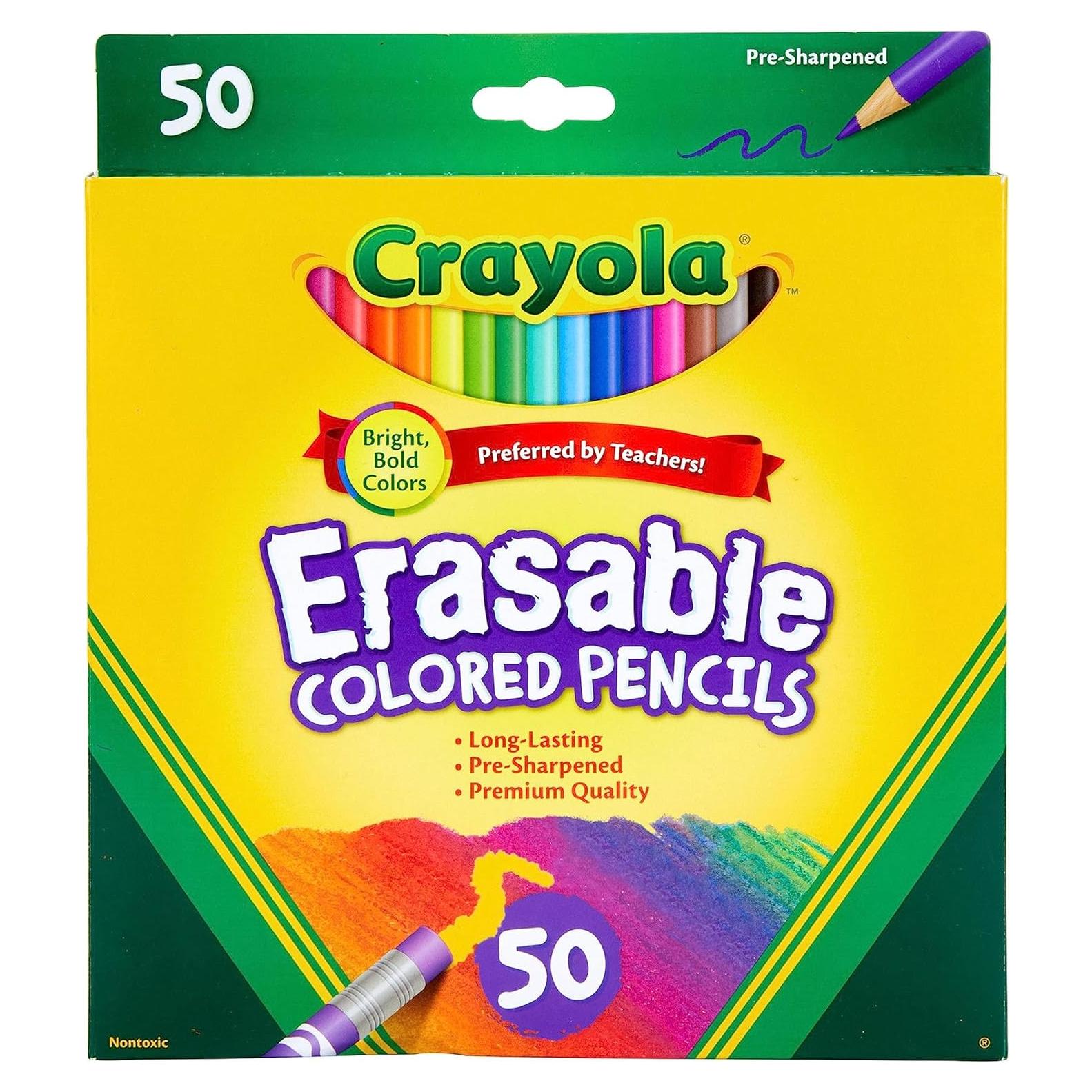 Lápices de Colores Borrables Crayola 50ct - Arte y Regalo
