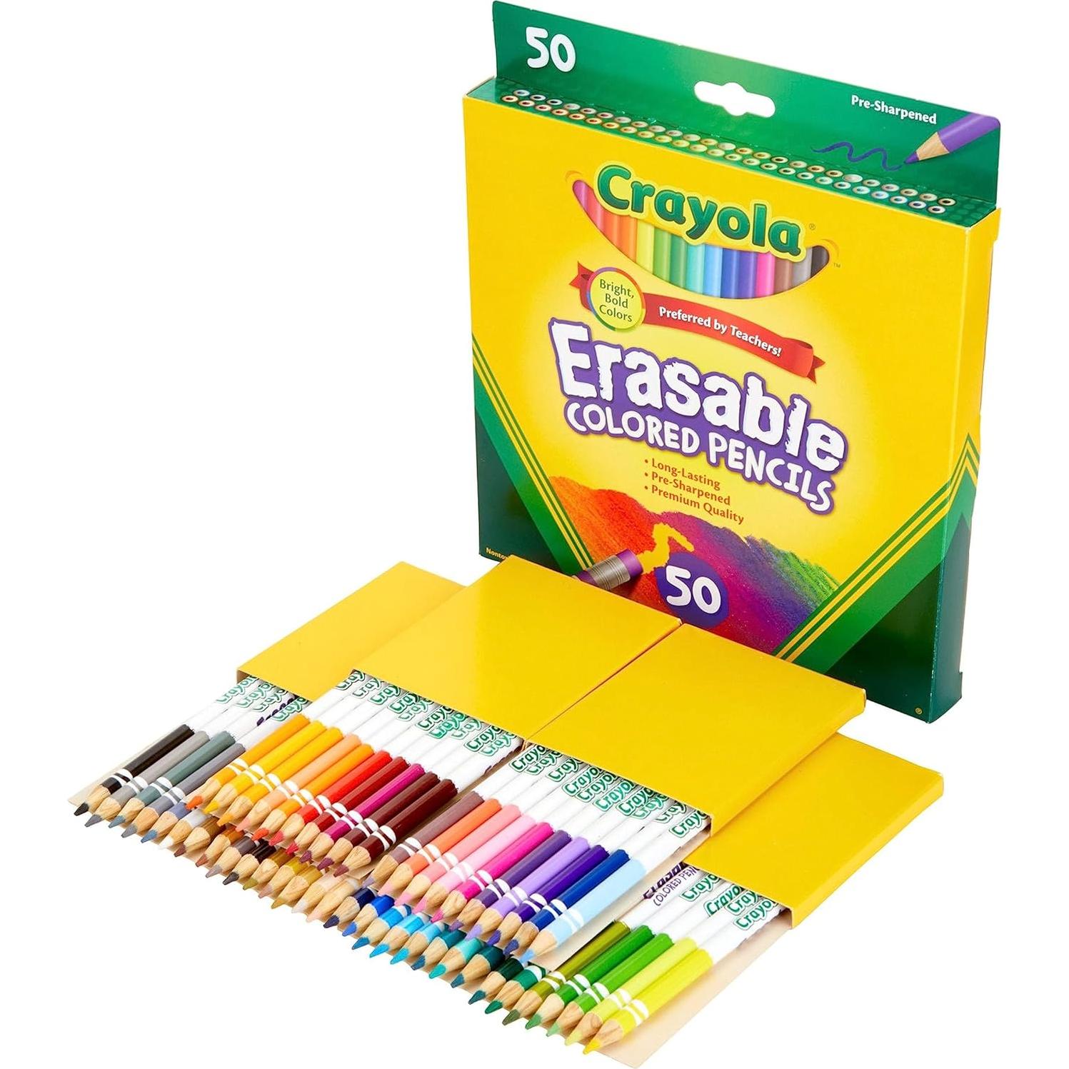 Lápices de Colores Borrables Crayola 50ct - Arte y Regalo