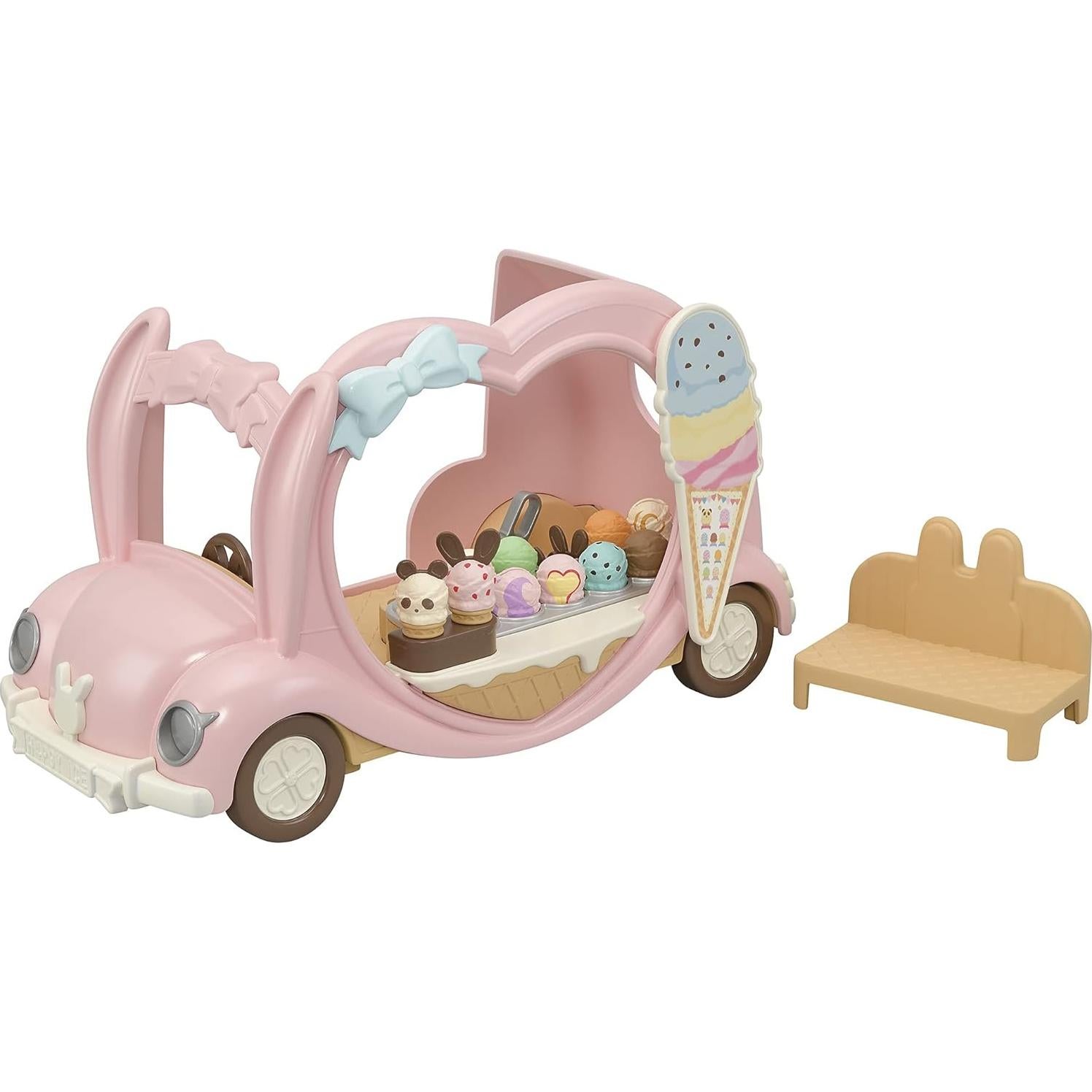 Camión de Helados Sylvanian 5651 con Accesorios y Banco