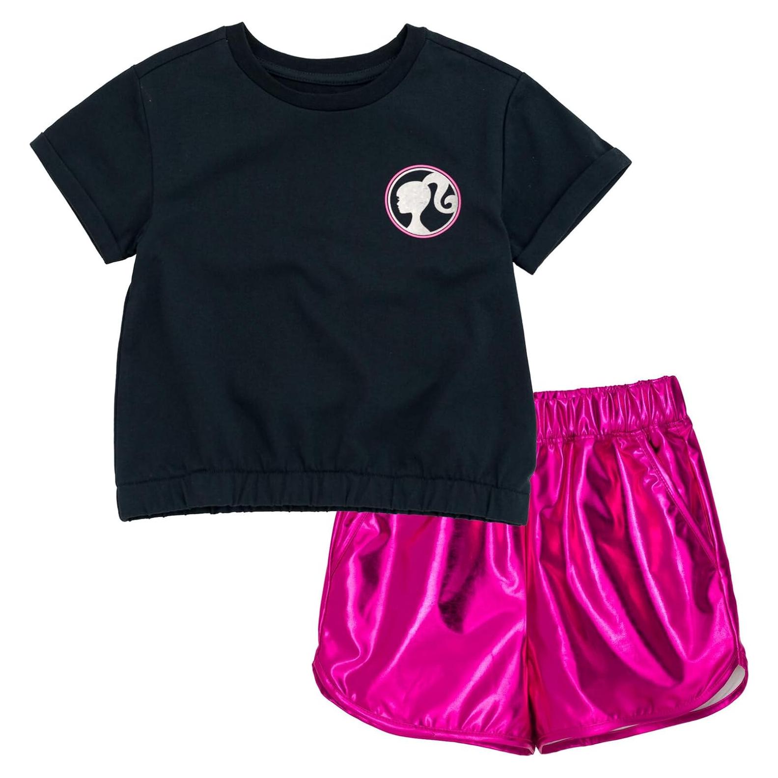 Conjunto Barbie Niñas Camiseta y Pantalones Cortos 3T