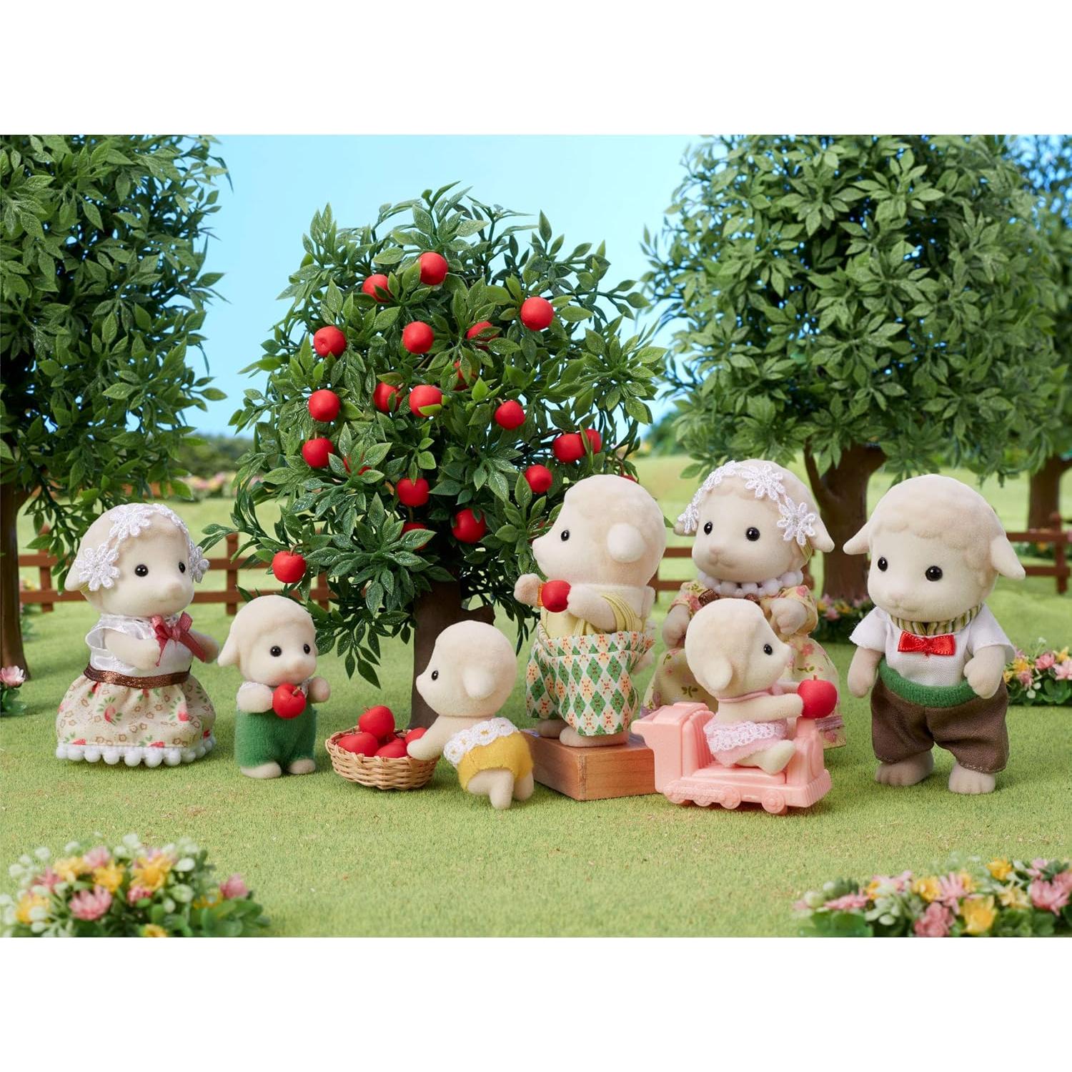 Familia de Ovejas Mouton Sylvanian - 4 Personajes Articulados