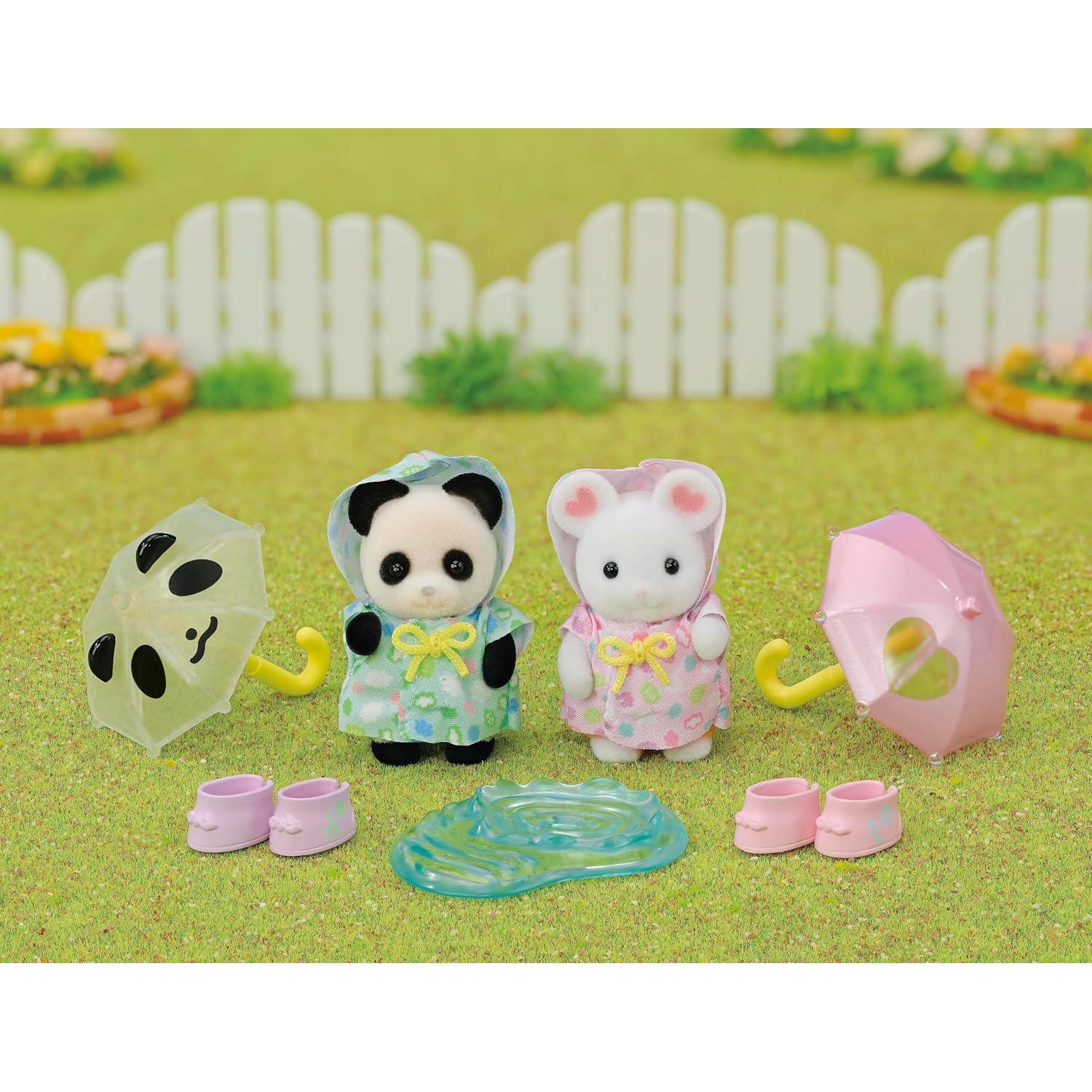 Sylvanian Families - Casa de Muñecas Día de Lluvia - 2 Figuras