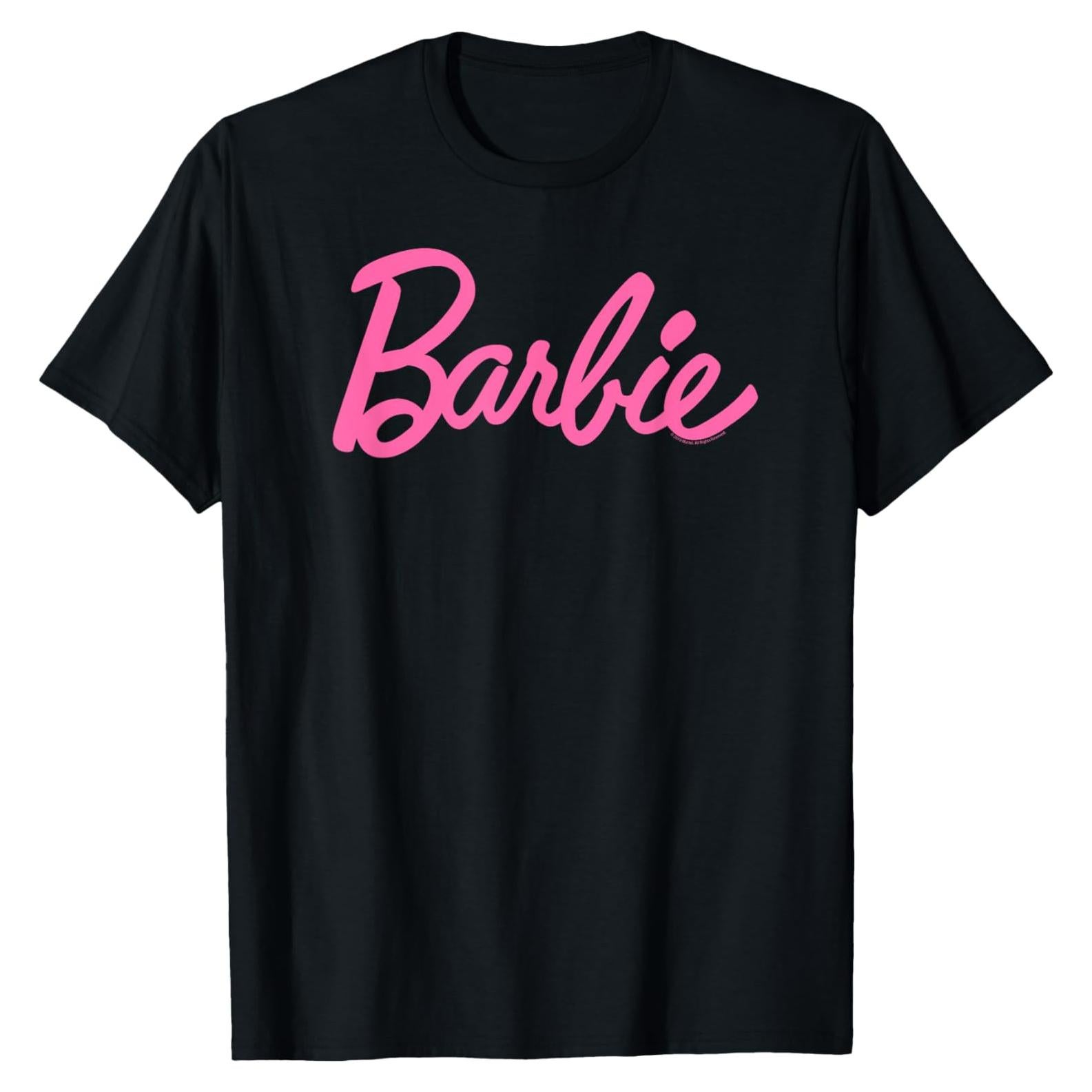 Camiseta Clásica Barbie Unisex Niño Logo Negro Pequeño