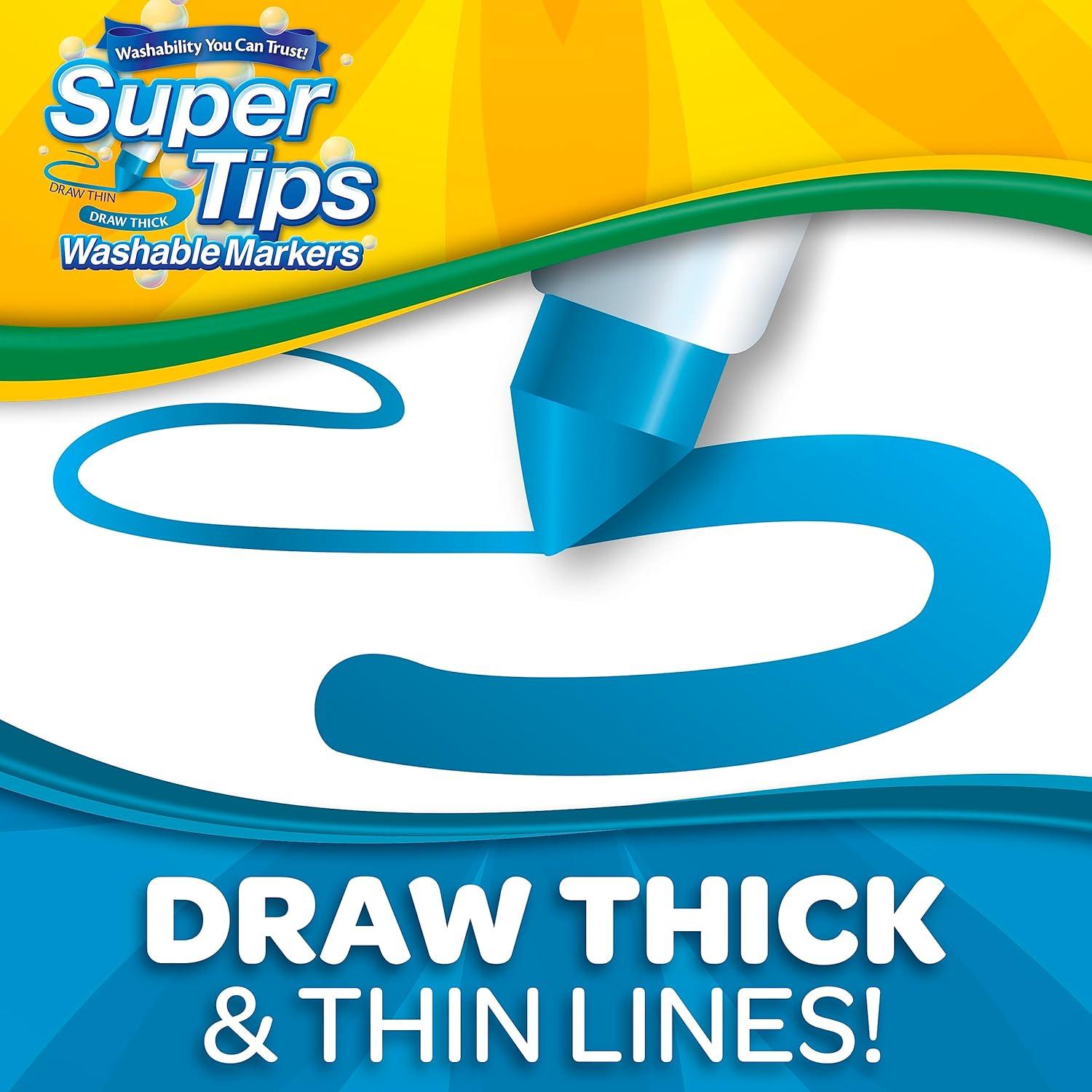 Conjunto de 120 Marcadores Lavables Crayola Super Tips y Aromas