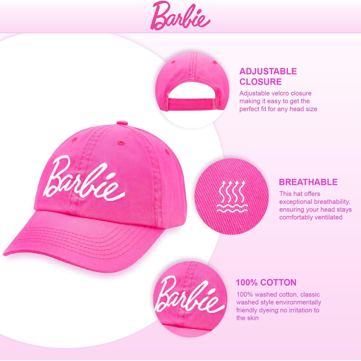 Sombrero de Lana Barbie Rosa para Niñas Talla Única
