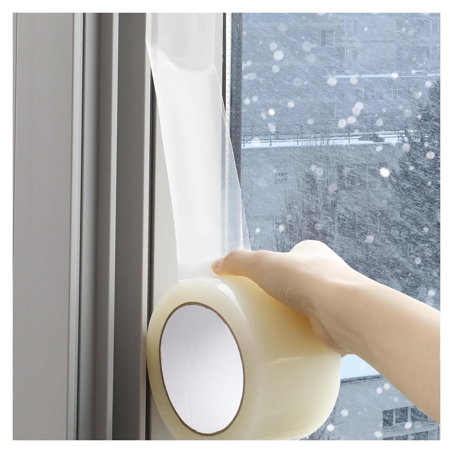 Cinta de Sellado para Ventanas fowong 6.5 cm x 30 m Transparente