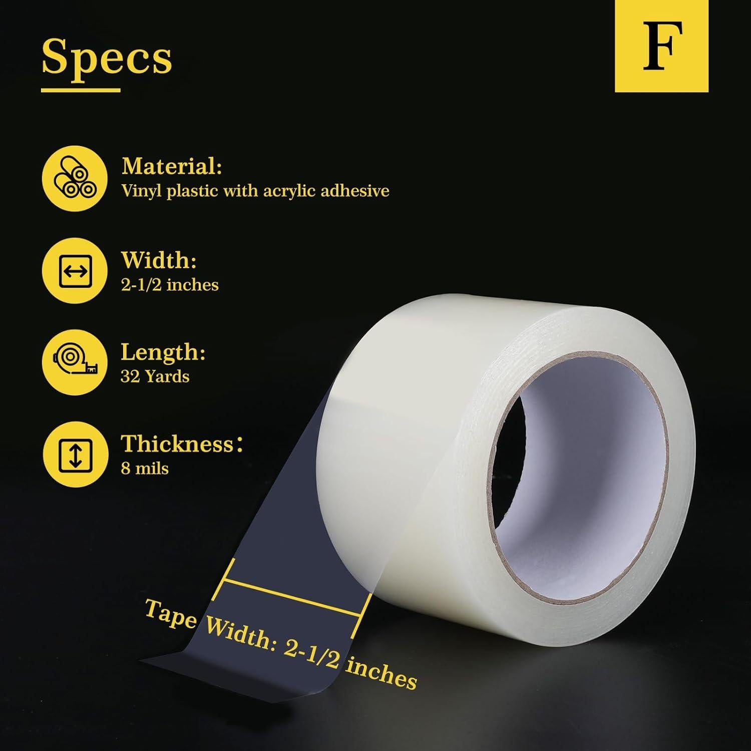 Cinta de Sellado para Ventanas fowong 6.5 cm x 30 m Transparente