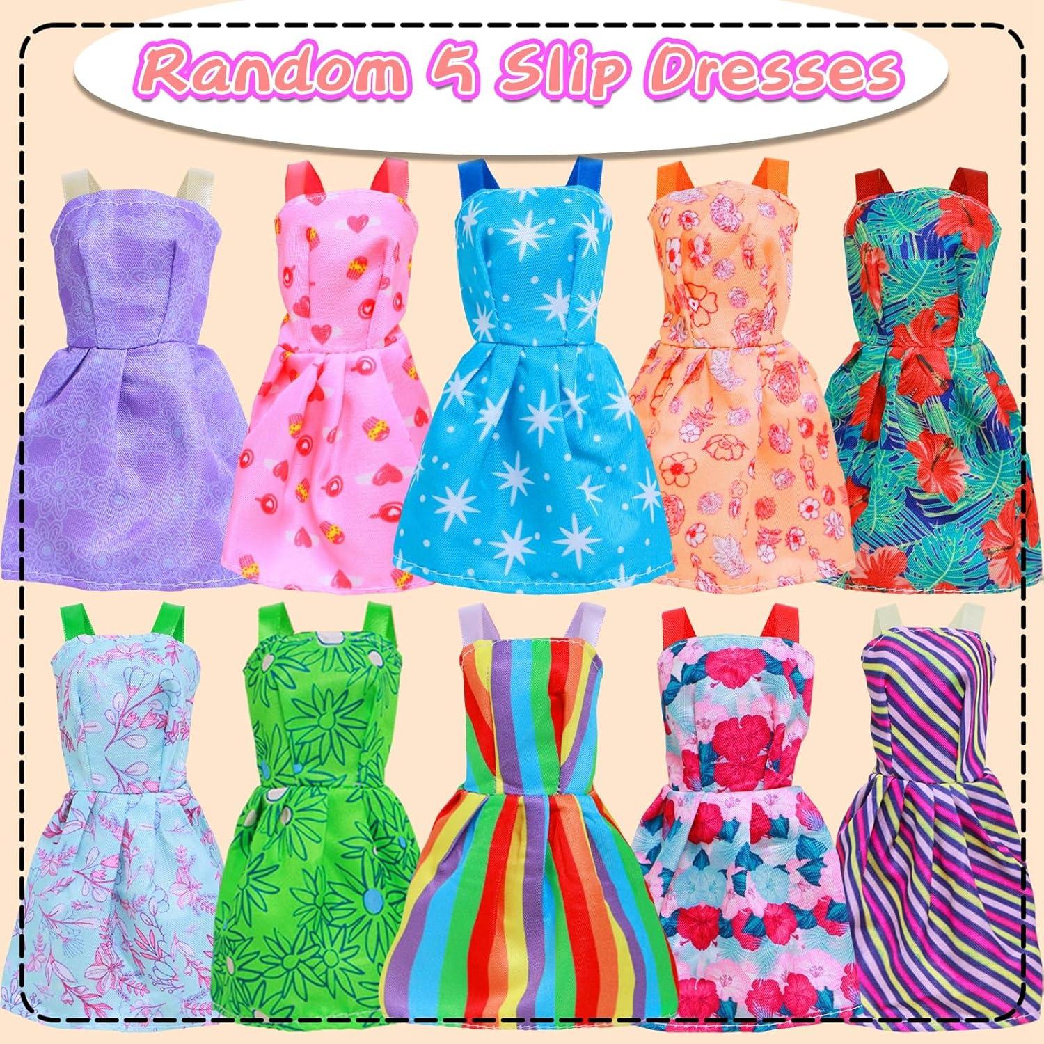 Ropa de Muñeca BLIJOLA 15 Conjuntos Vestidos y Tops