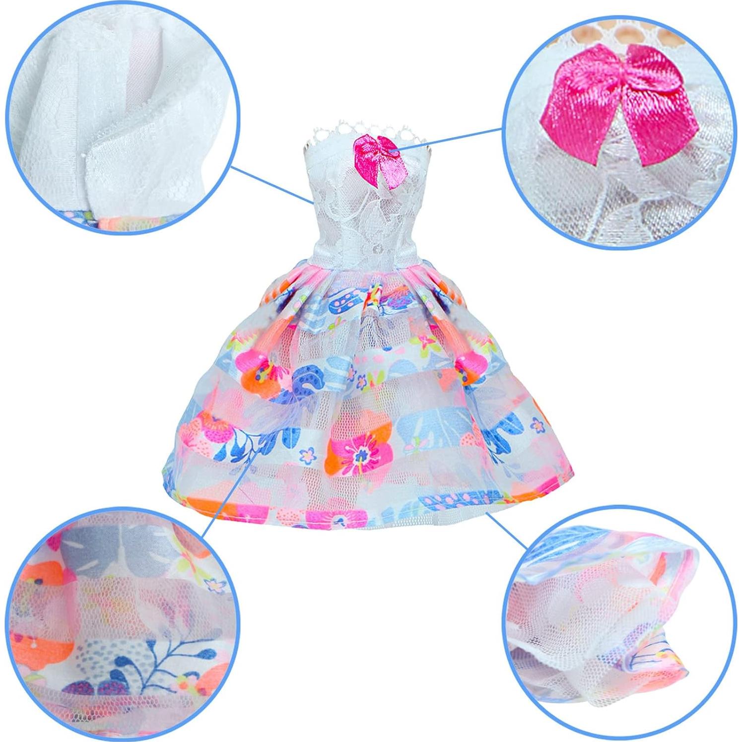 BJDBUS 6 Vestidos Mini para Muñeca 29.21 cm Estilos Variados