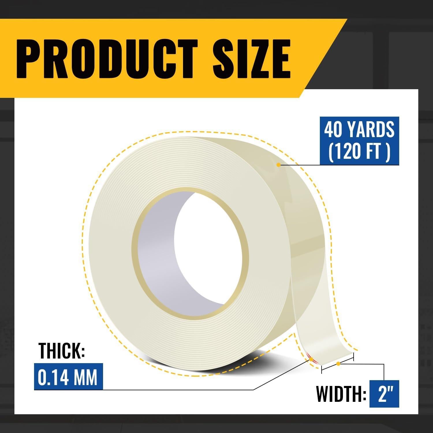 Cinta de Sellado de Ventanas VIVIDA 2" x 36.6m Transparente