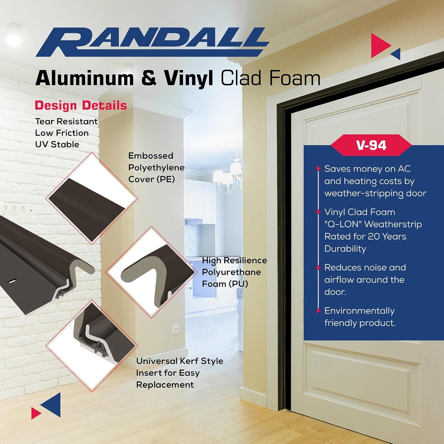 Juego de Paradas de Puerta Aluminio Randall 84" y 36" Marrón