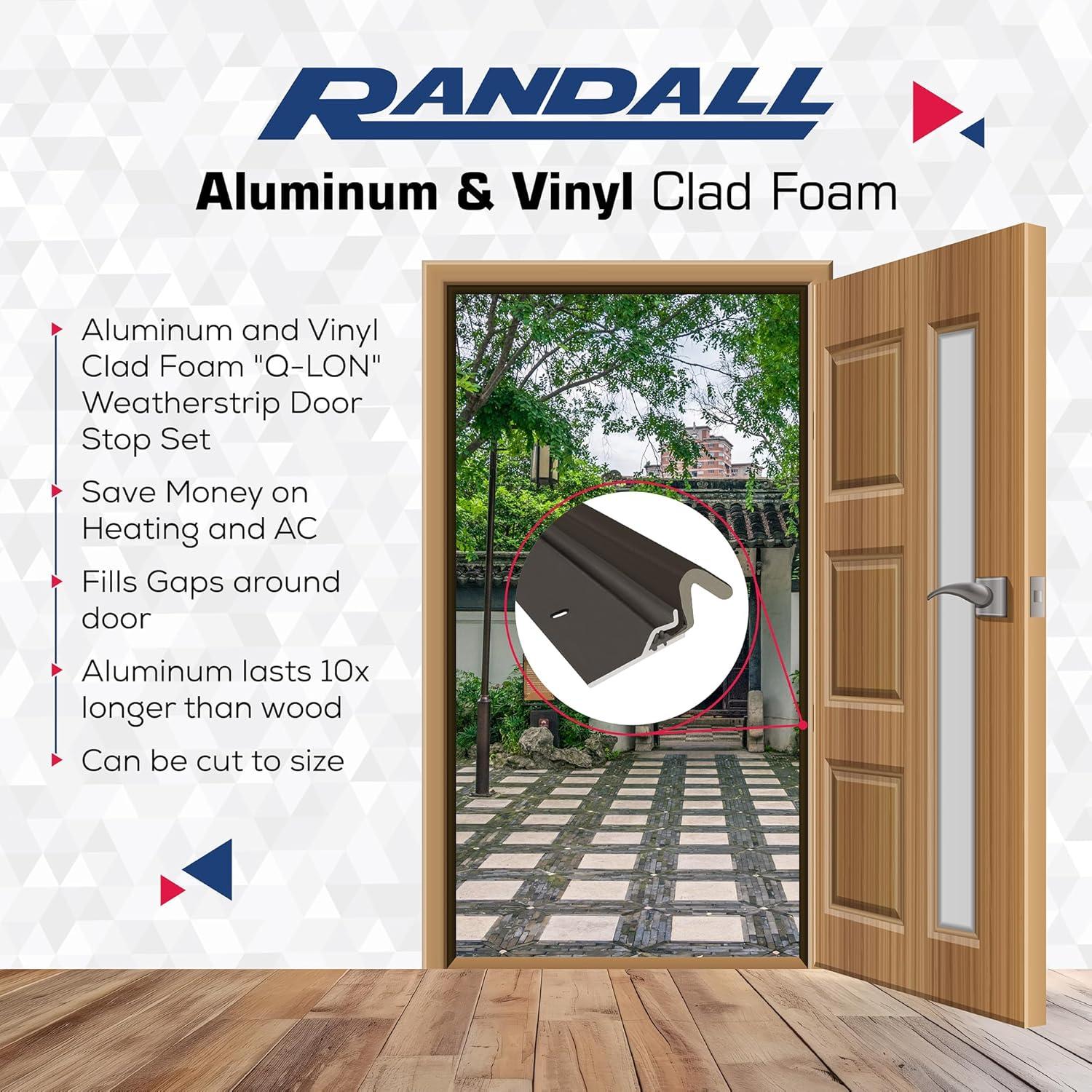 Juego de Paradas de Puerta Aluminio Randall 84" y 36" Marrón