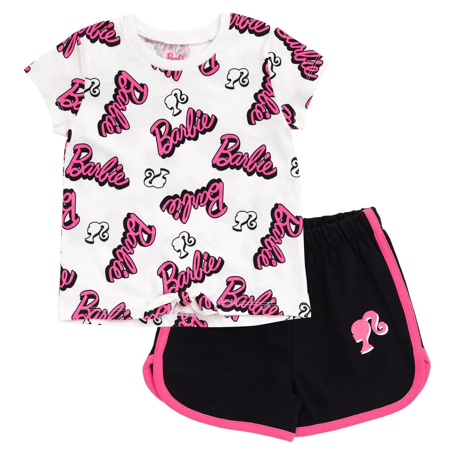 Conjunto camiseta Barbie y pantalones cortos delfín 7-8 años