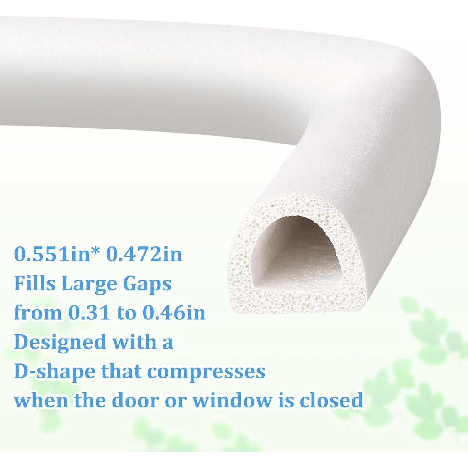 Sello de Puerta de Goma Amzjjle 6.4oz Aislamiento Acústico Blanco