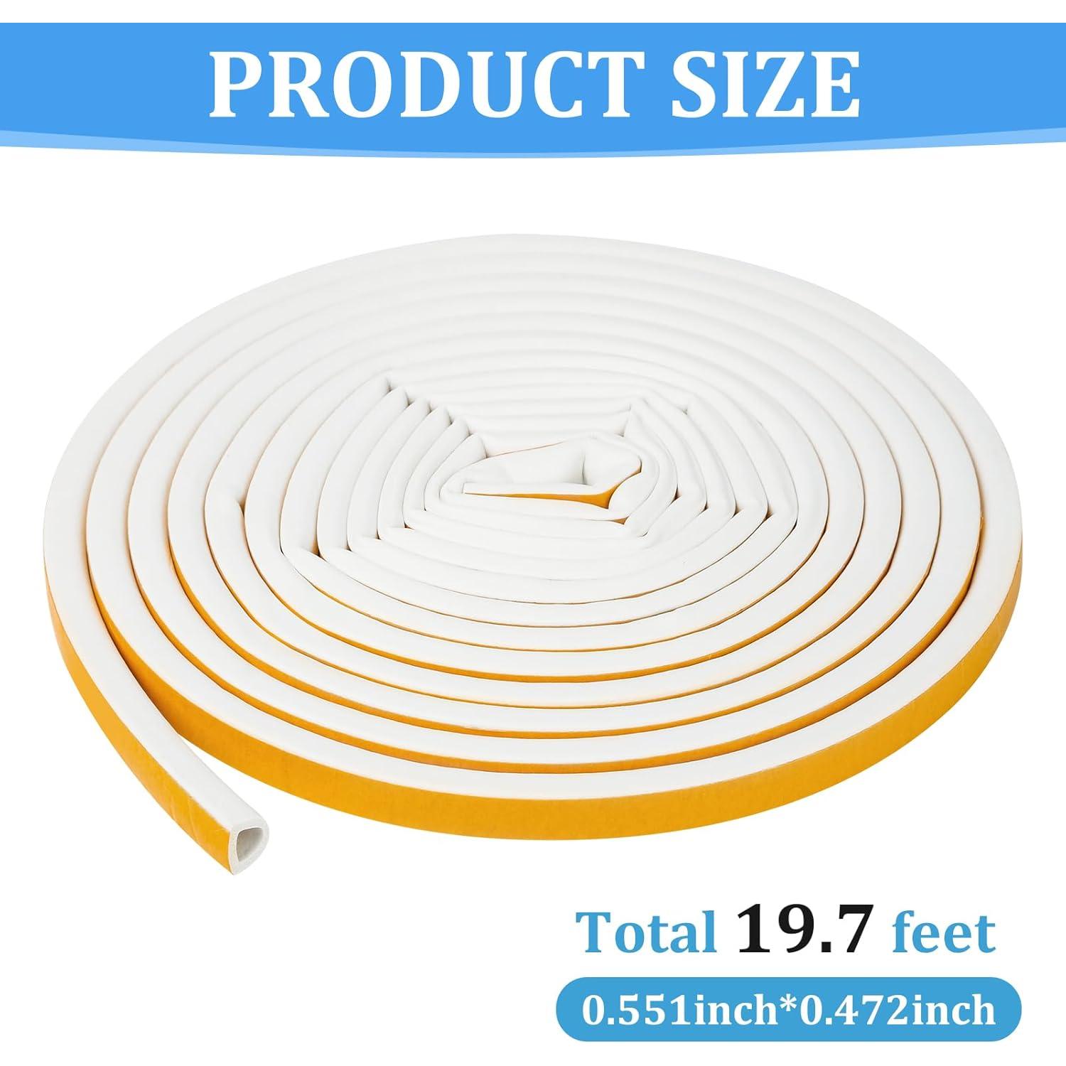 Sello de Puerta de Goma Amzjjle 6.4oz Aislamiento Acústico Blanco