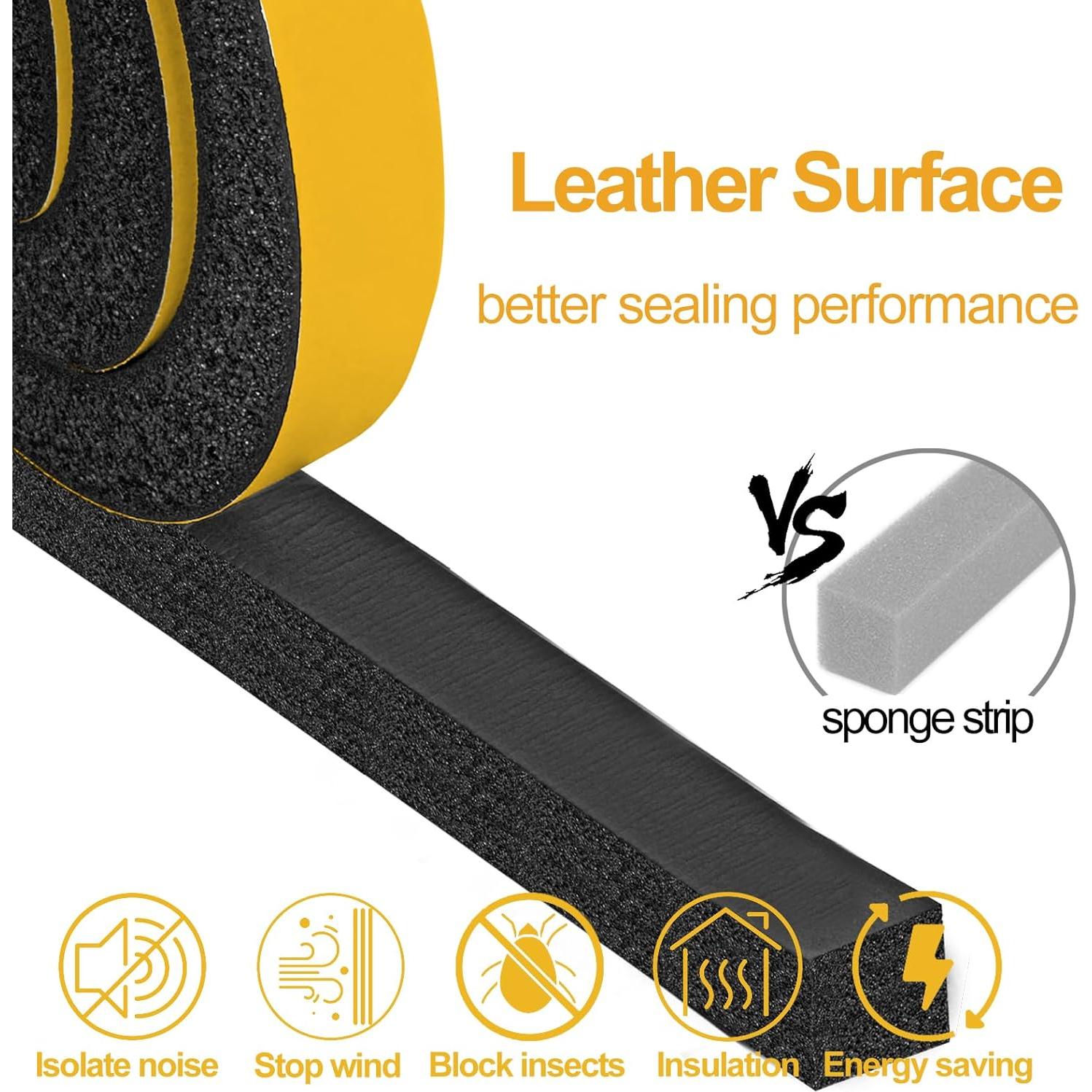 Cinta de Espuma Aislante DEMEDO 1x1 Pulgada 6.5 Metros Negra