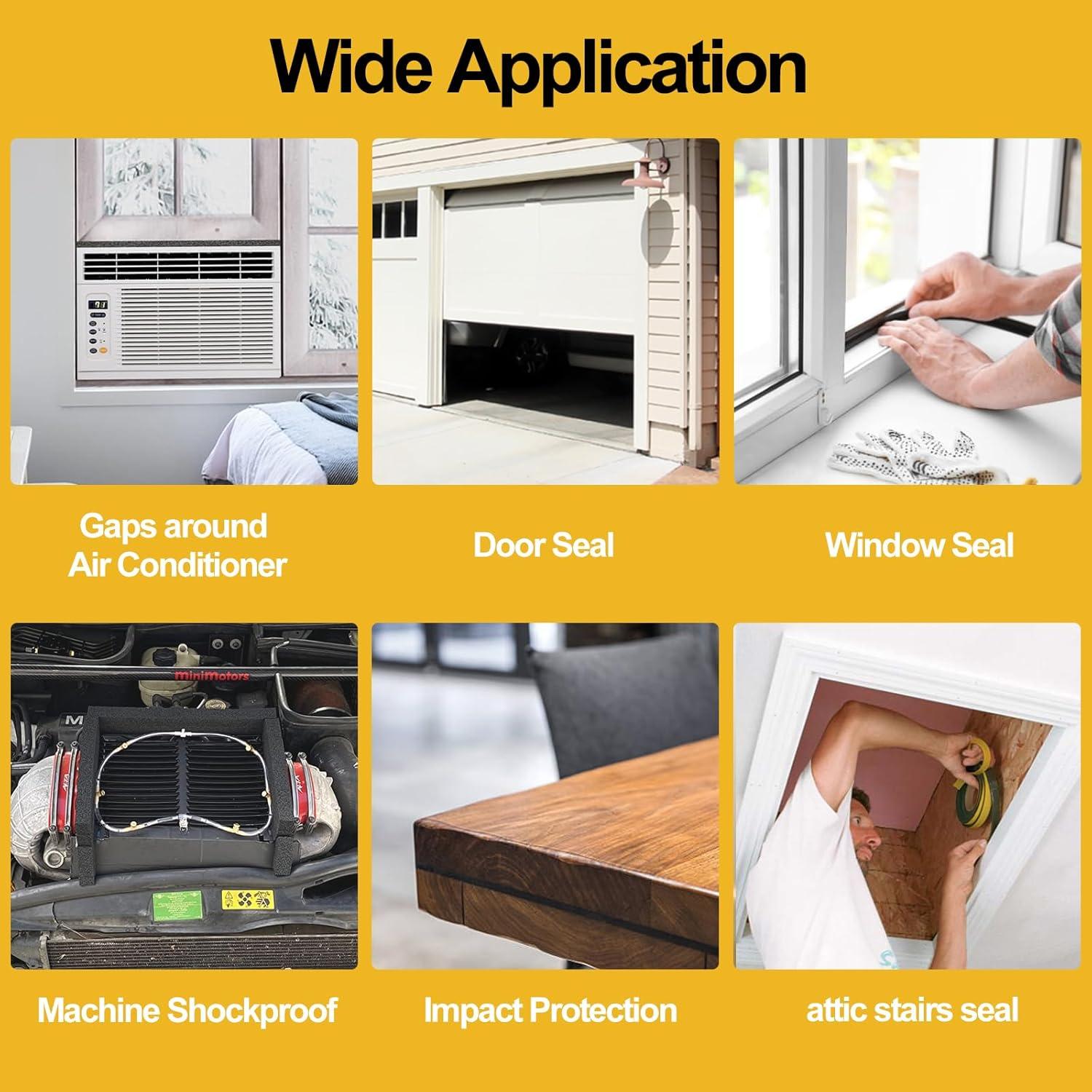 Cinta de Espuma Aislante DEMEDO 1x1 Pulgada 6.5 Metros Negra