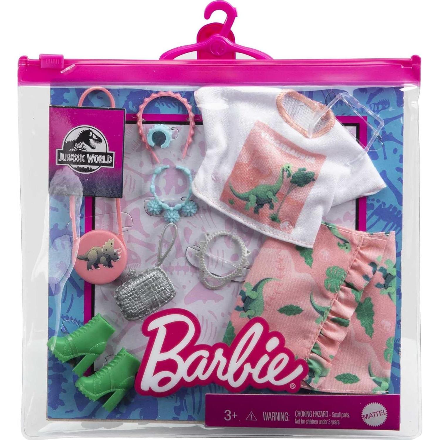 Conjunto de Ropa Barbie Jurassic World 10 Accesorios