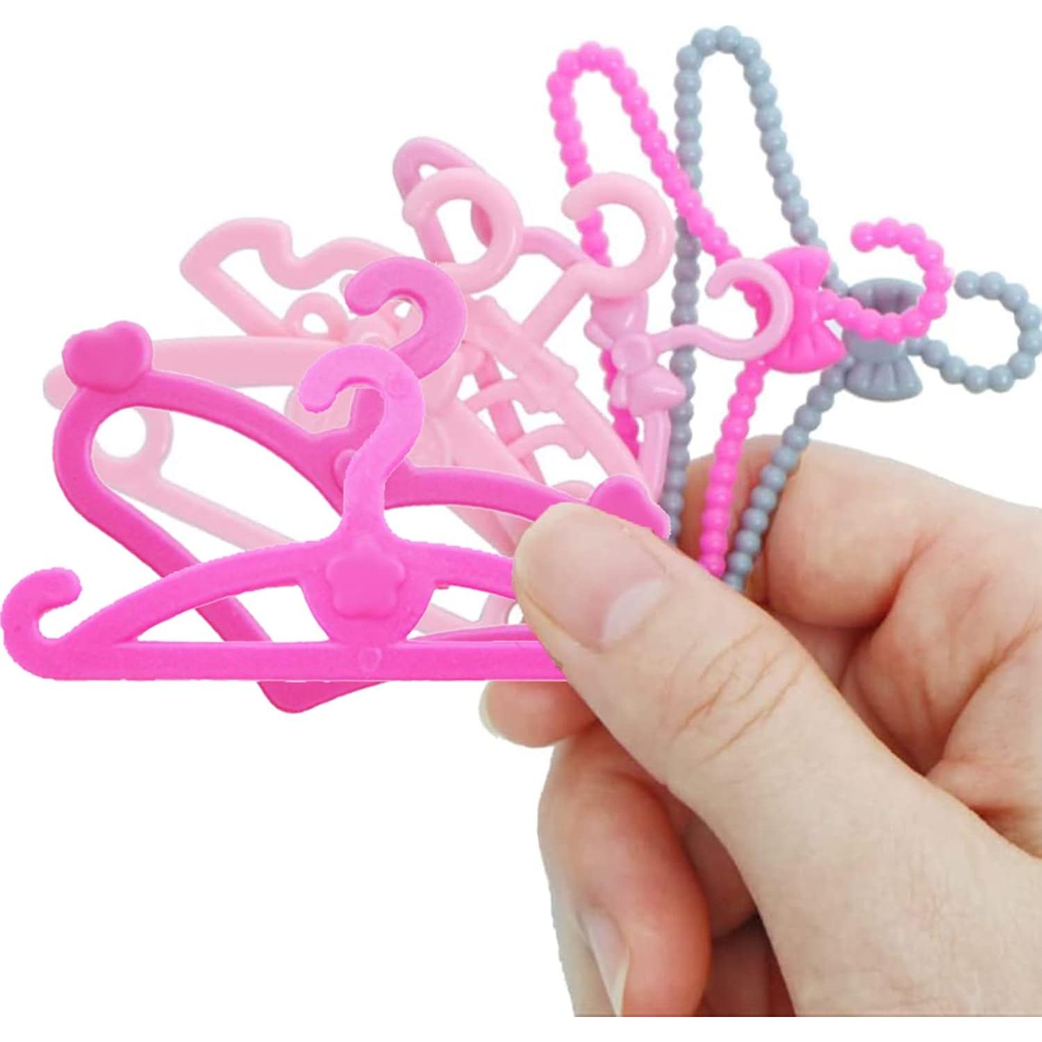 Perchas de Plástico BJDBUS 80 Pcs para Muñecas 29 cm