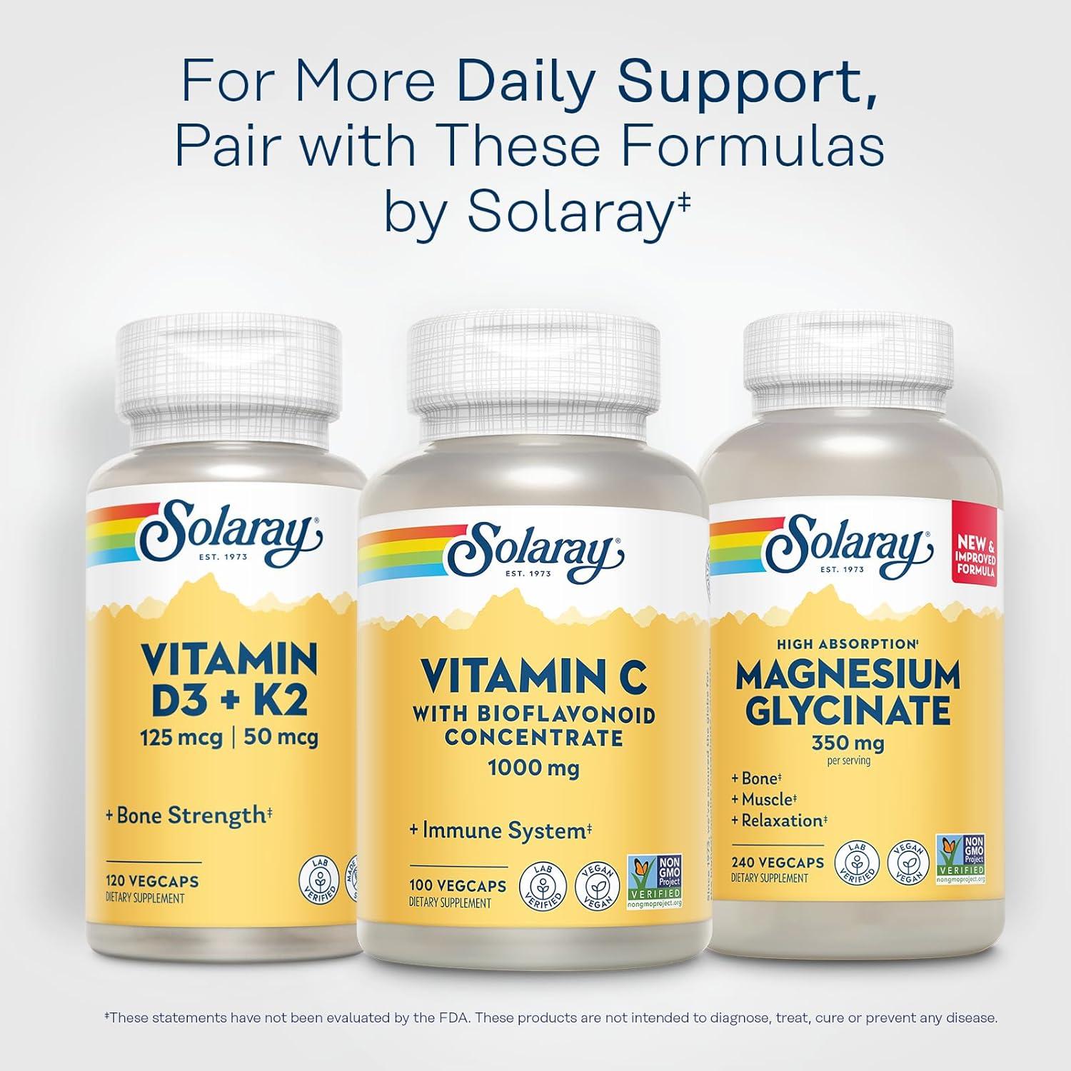Vitamina C 1000mg Solaray - Bioflavonoides y Rosa Mosqueta - 100 VegCaps