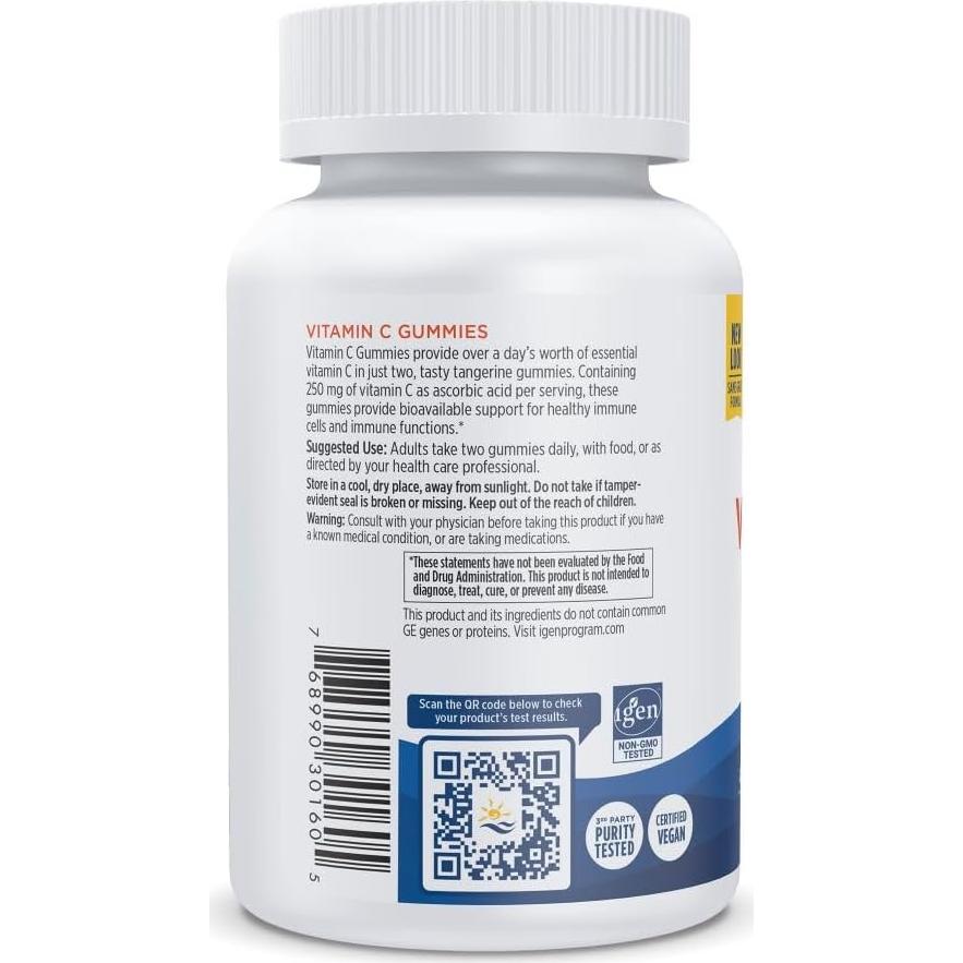 Gomitas de Vitamina C Nordic Naturals 60 unidades 250 mg Mandarina