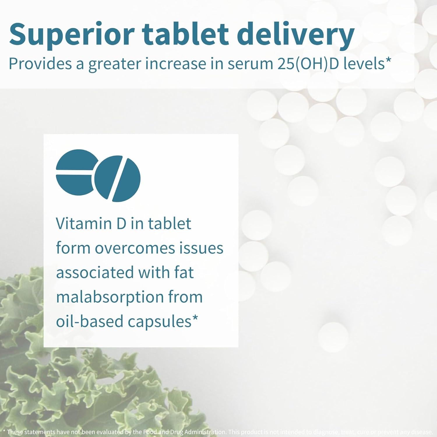 Suplemento de Vitamina D3 2000 IU Igennus 365 Tabletas