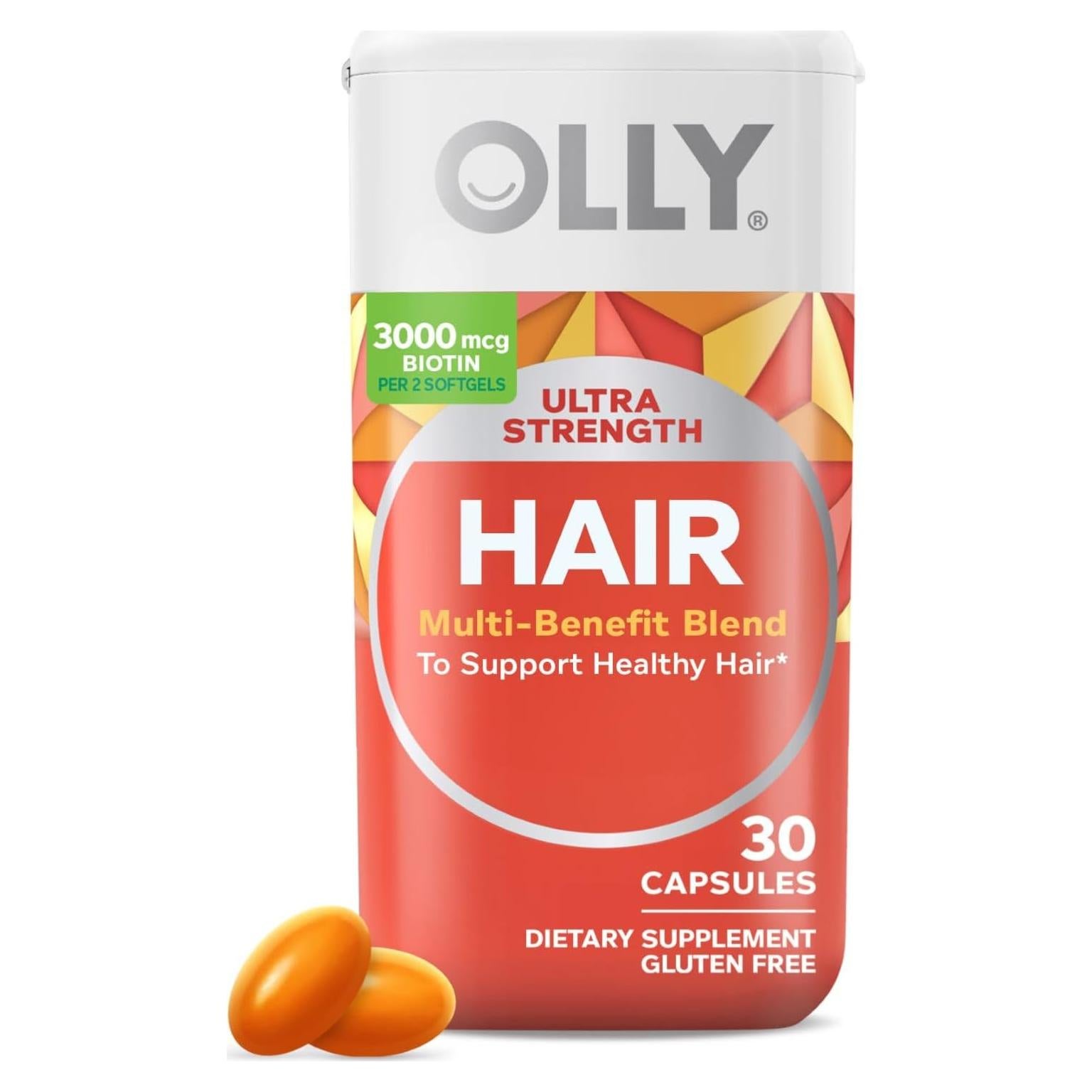 Suplemento de Cabello OLLY Ultra Fuerte 30 Softgels Biotina