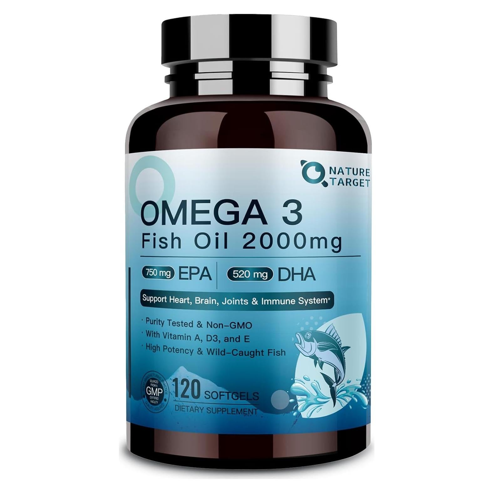 Aceite de Pescado Omega 3 Nature Target 2000mg 120 Cápsulas