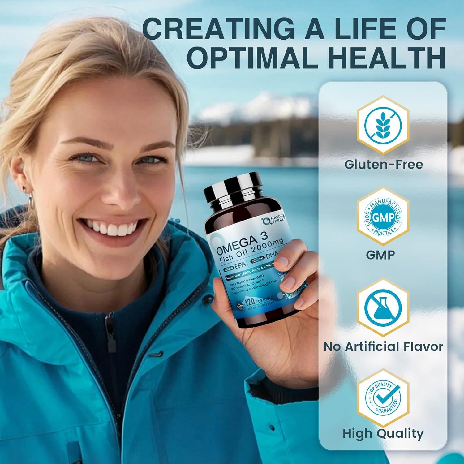 Aceite de Pescado Omega 3 Nature Target 2000mg 120 Cápsulas