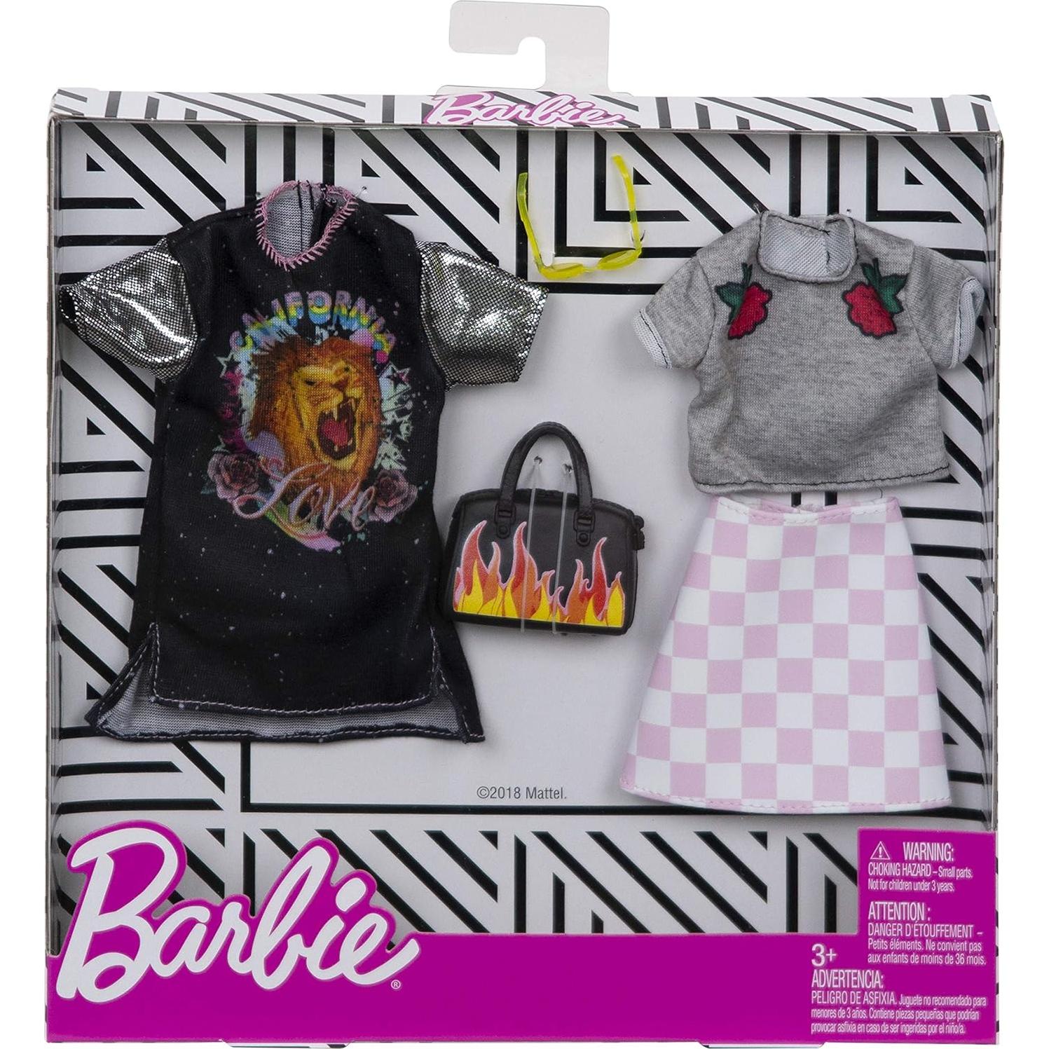 Ropa de Muñeca Barbie - 2 Conjuntos y Accesorios
