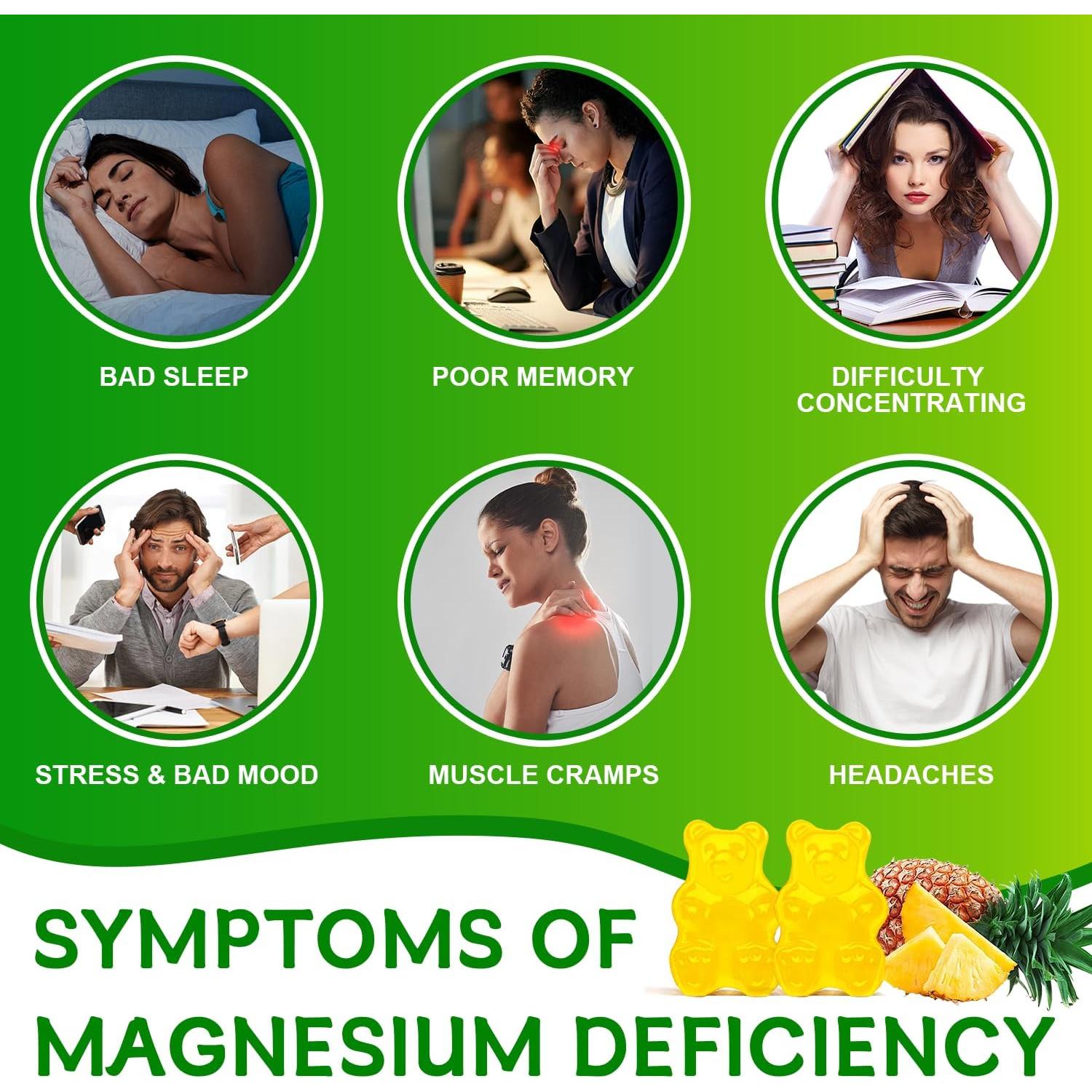 Gomitas de Magnesio Sin Azúcar 400mg Piña - 60 Unidades