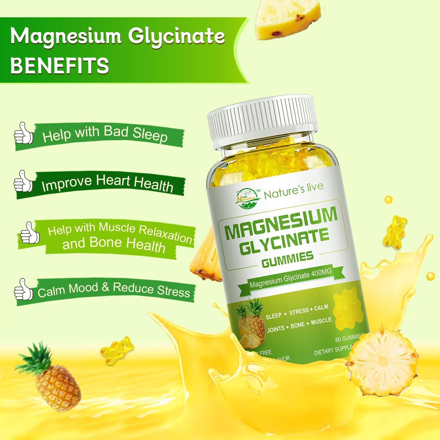 Gomitas de Magnesio Sin Azúcar 400mg Piña - 60 Unidades