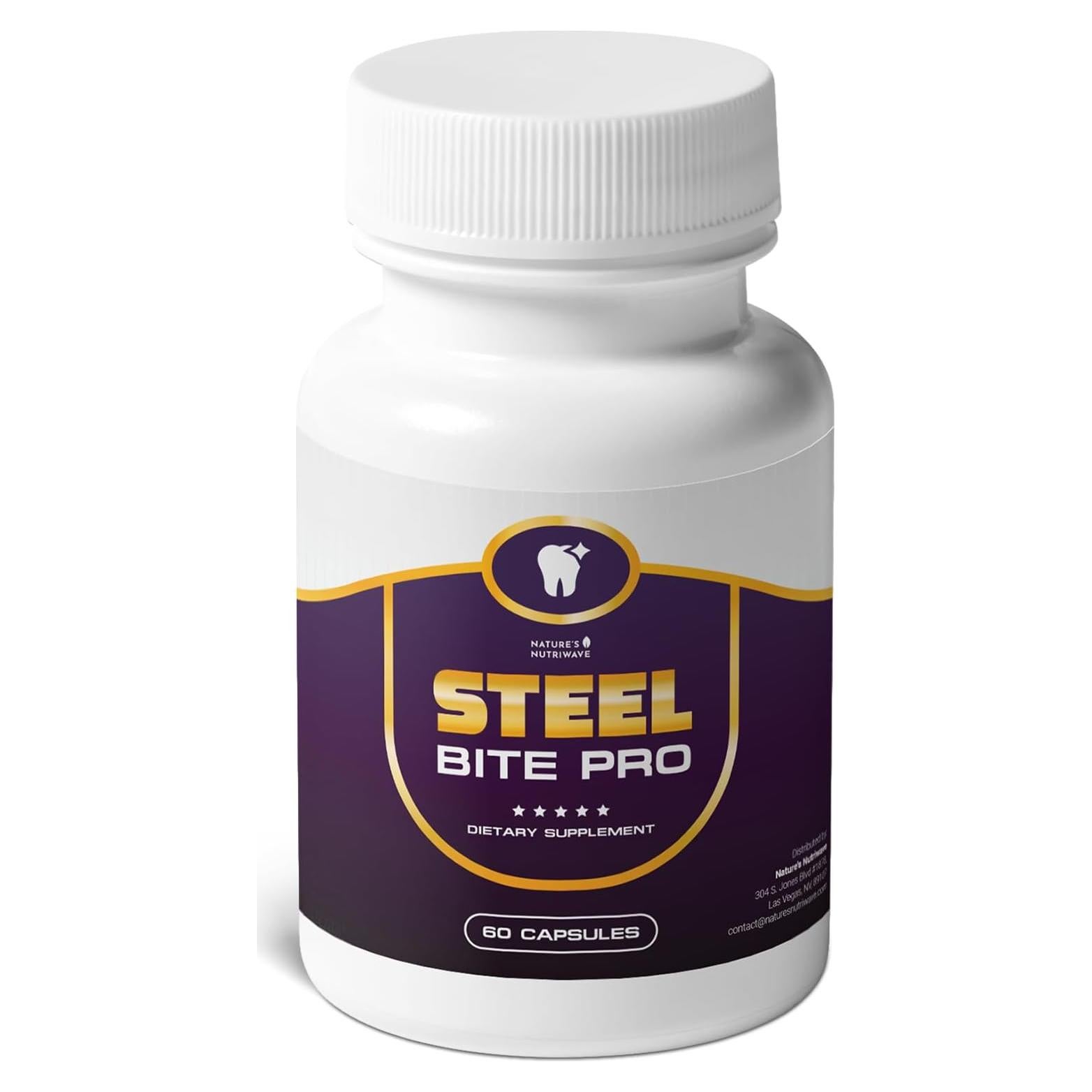 Suplemento Oral Steel Bite Pro - 60 Cápsulas de Origen Vegetal