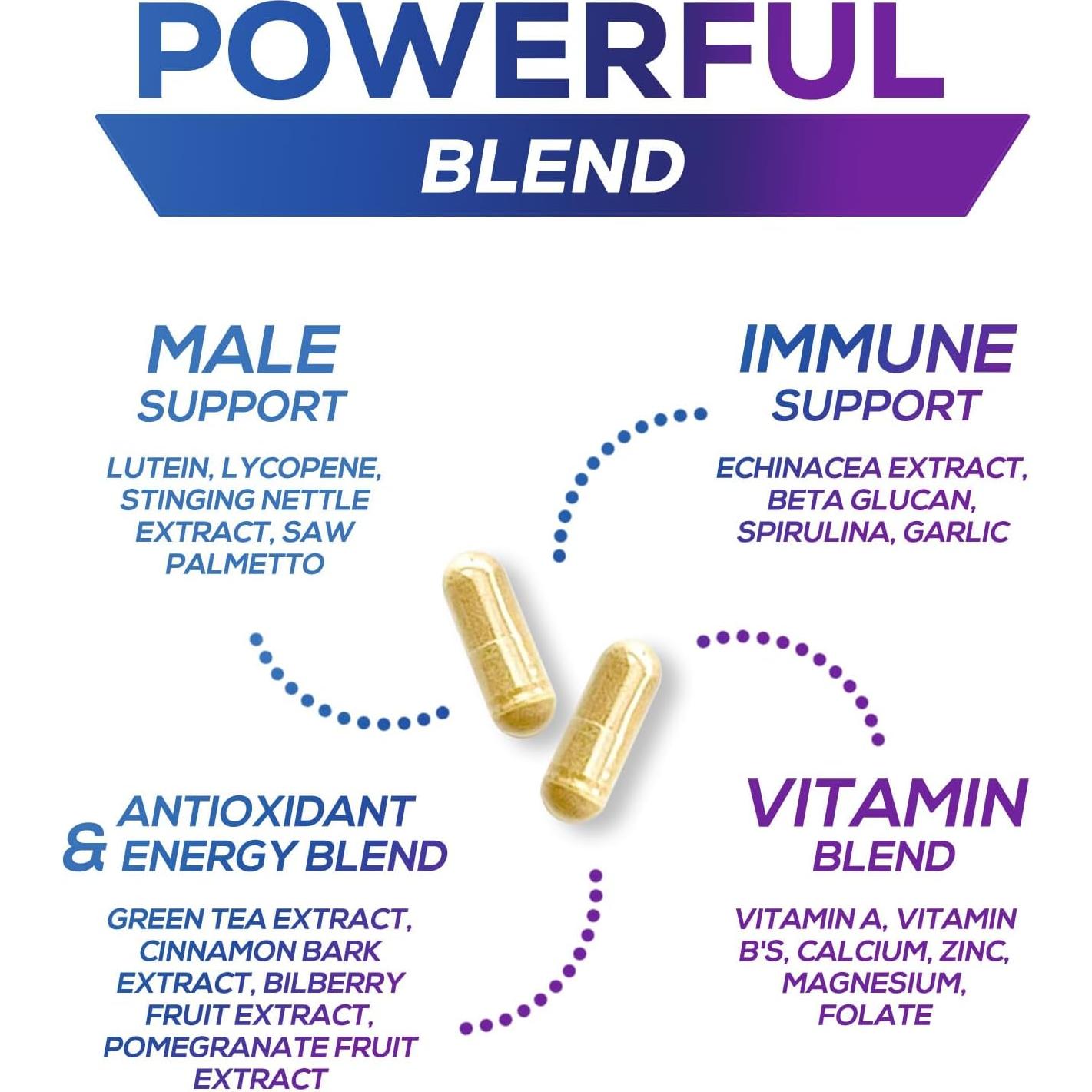 Multivitamina para Hombres Nature's Nutrition 60 Cápsulas