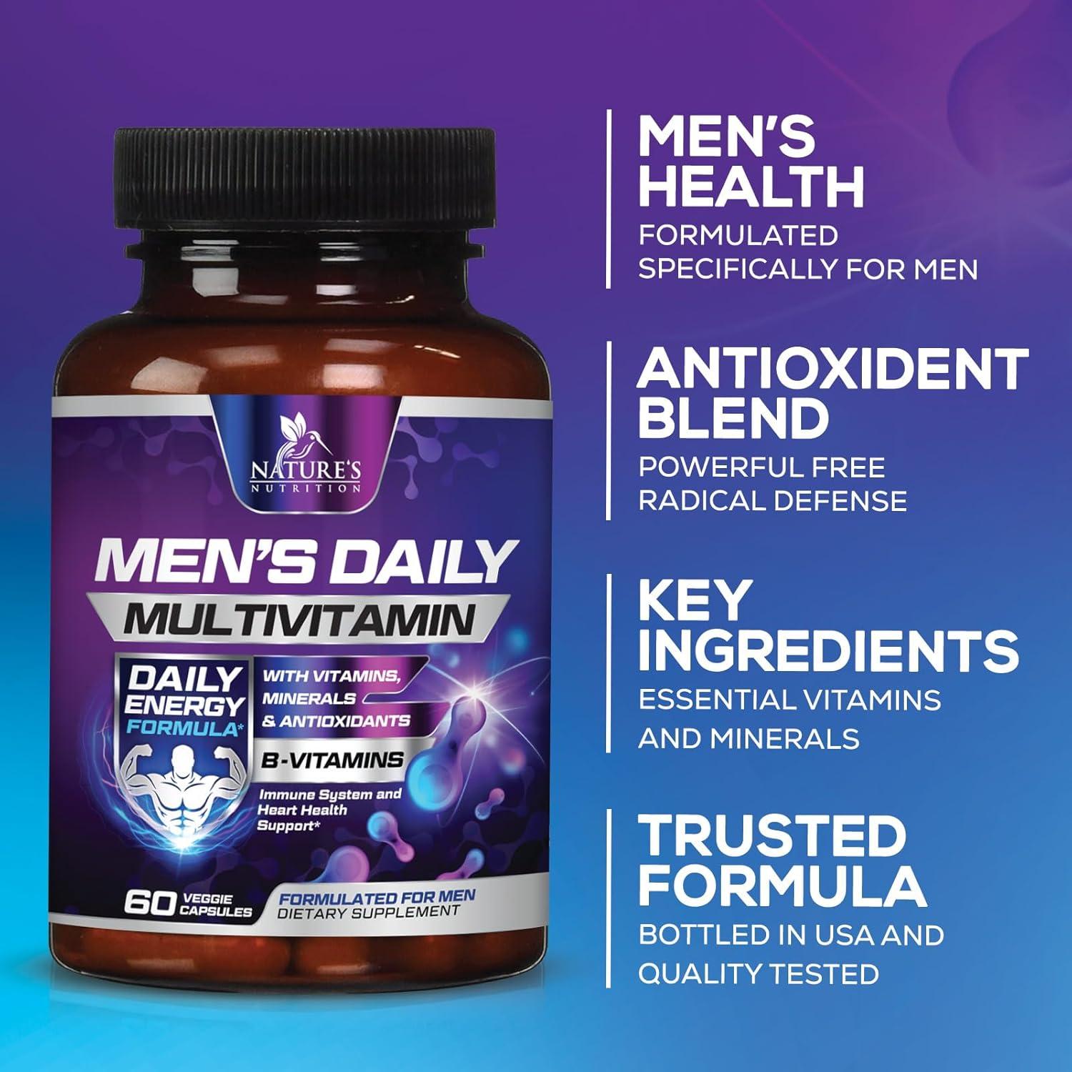 Multivitamina para Hombres Nature's Nutrition 60 Cápsulas