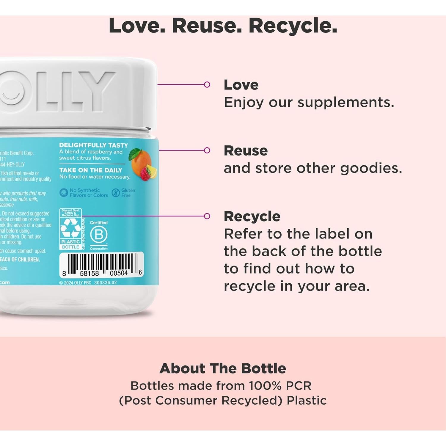 Gomitas Prenatales OLLY 60 Unidades Ácido Fólico DHA