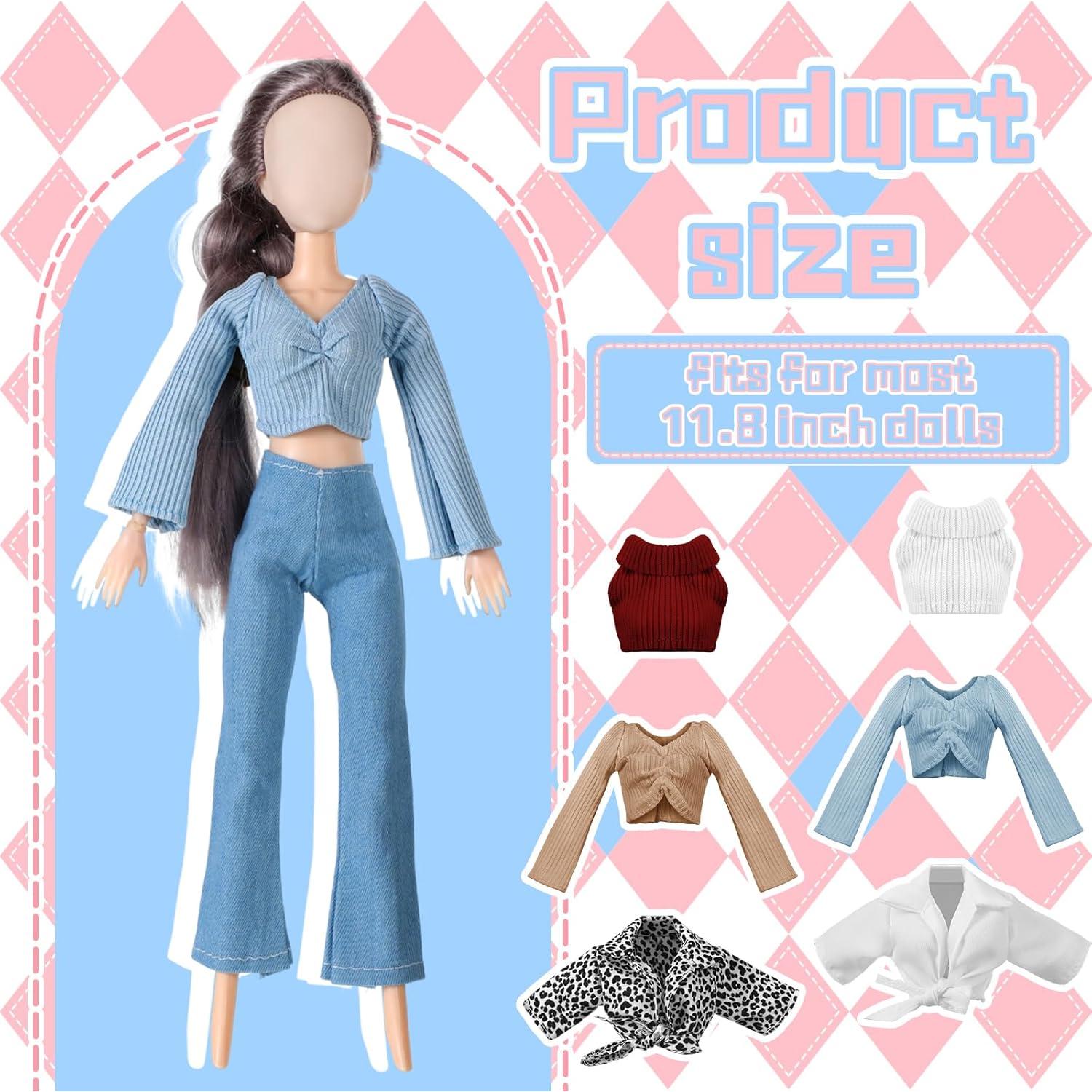 Conjunto Ropa de Muñeca Bencailor 6 Piezas 30 cm Estilo Retro