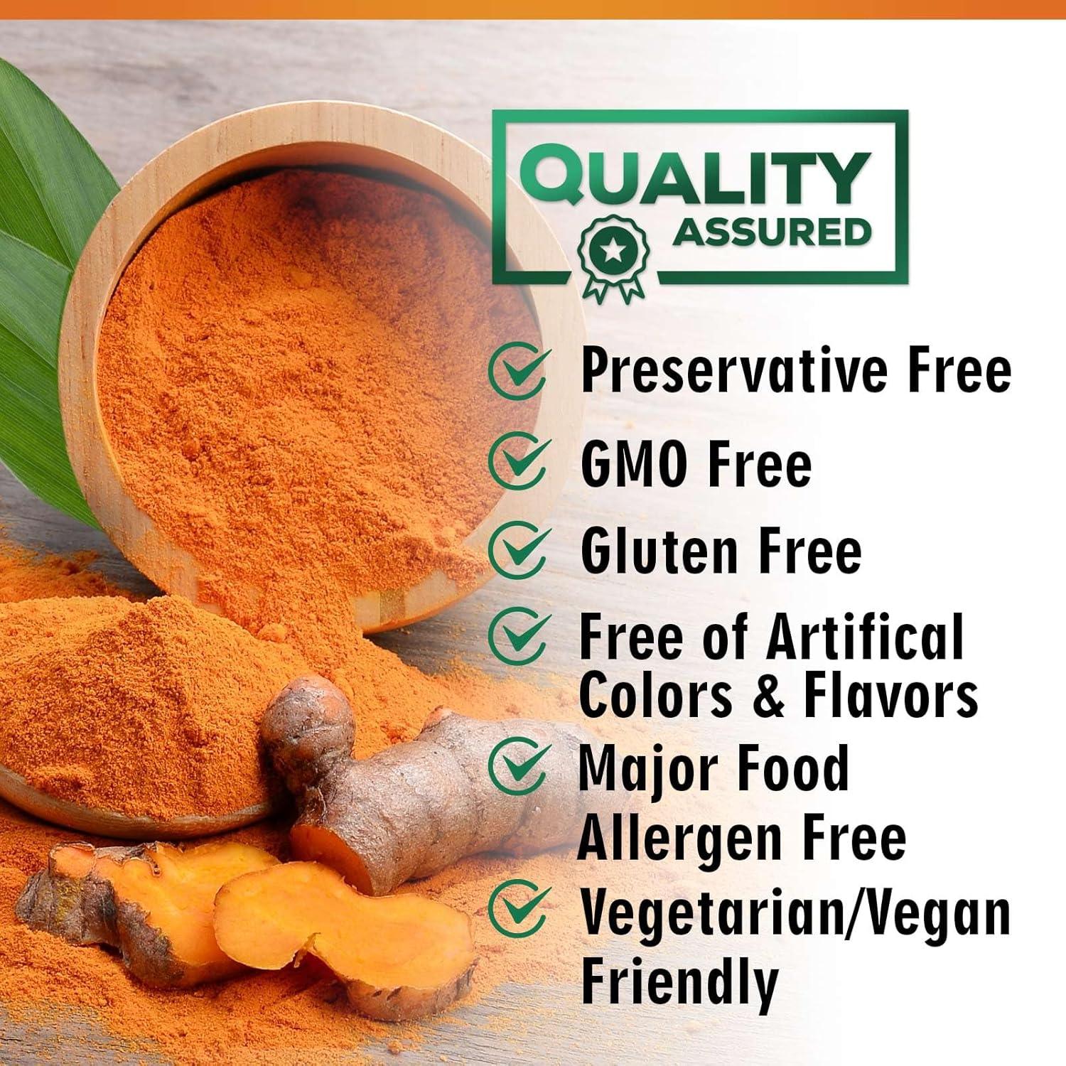 Suplemento de Cúrcuma y Curcumina 1950mg - Jengibre y BioPerine